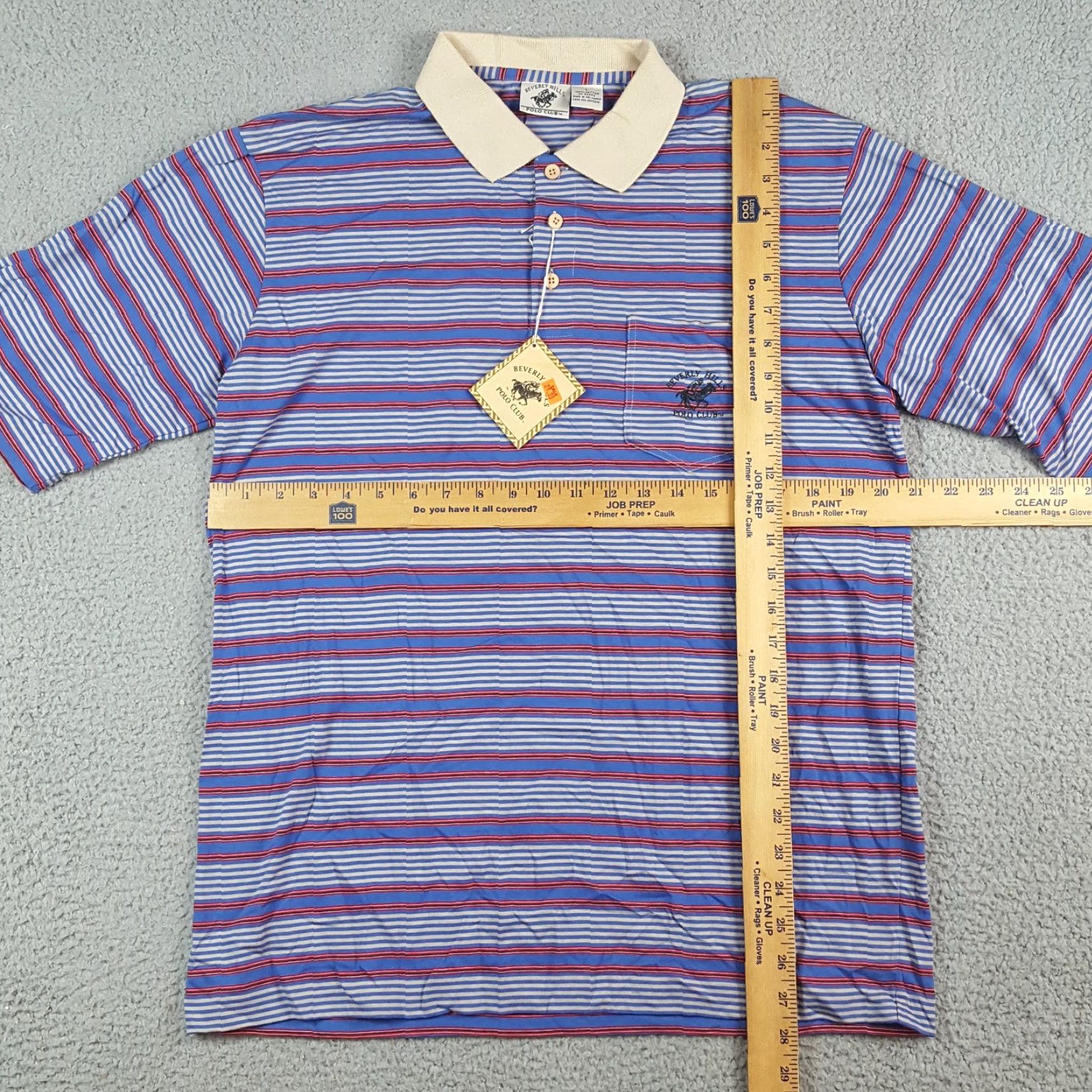 Beverly Hills Polo Club VINTAGE Beverly Hills Polo Club Polo Shirt Men L Striped Grunge Skater Preppy 90s Beachddk? Size US L / EU 52-54 / 3 - 8 Thumbnail