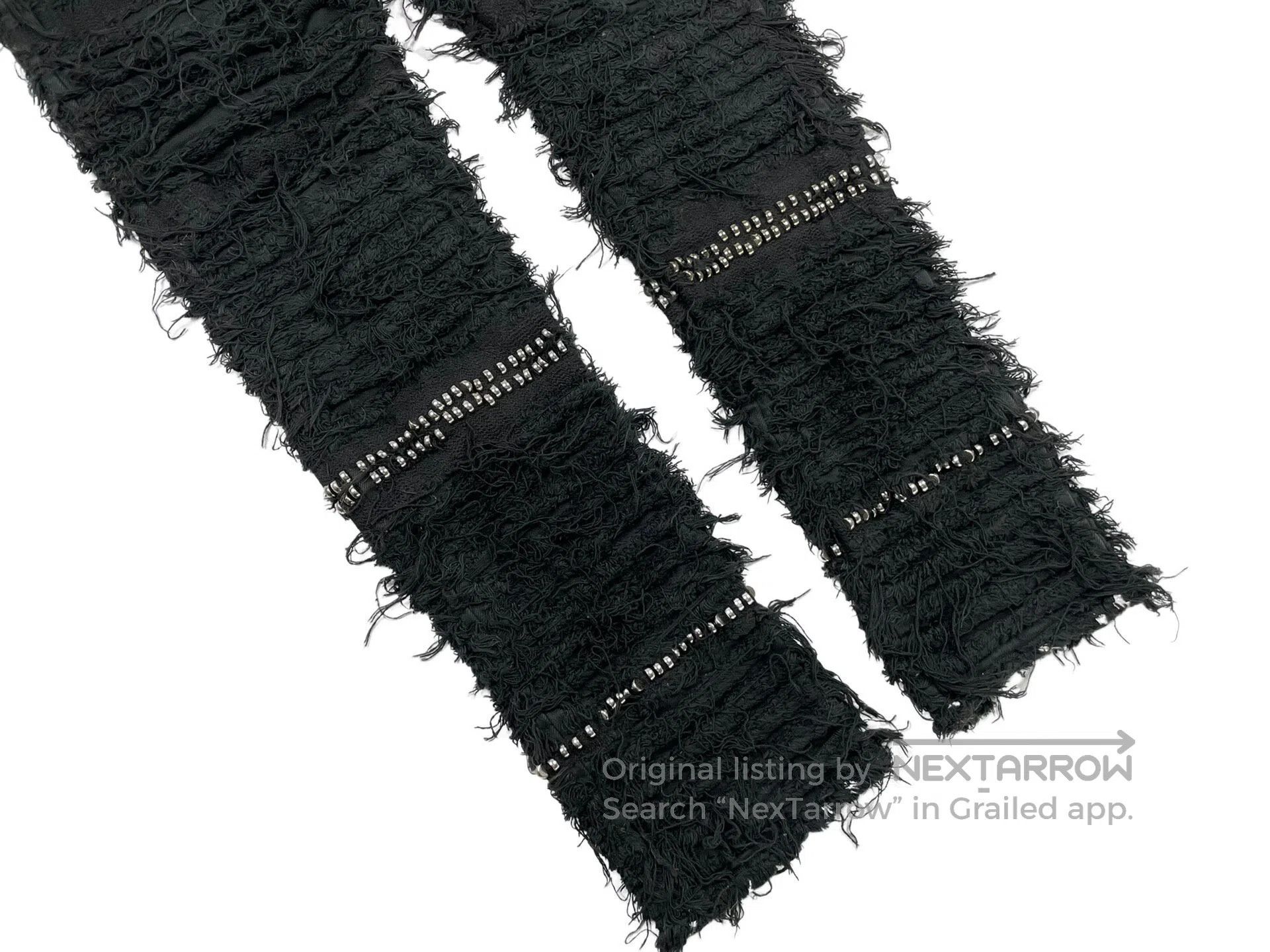blackmerle Blackmerle Fringed Destroyed Studs Denim Pants Size US 32 / EU 48 - 4 Thumbnail