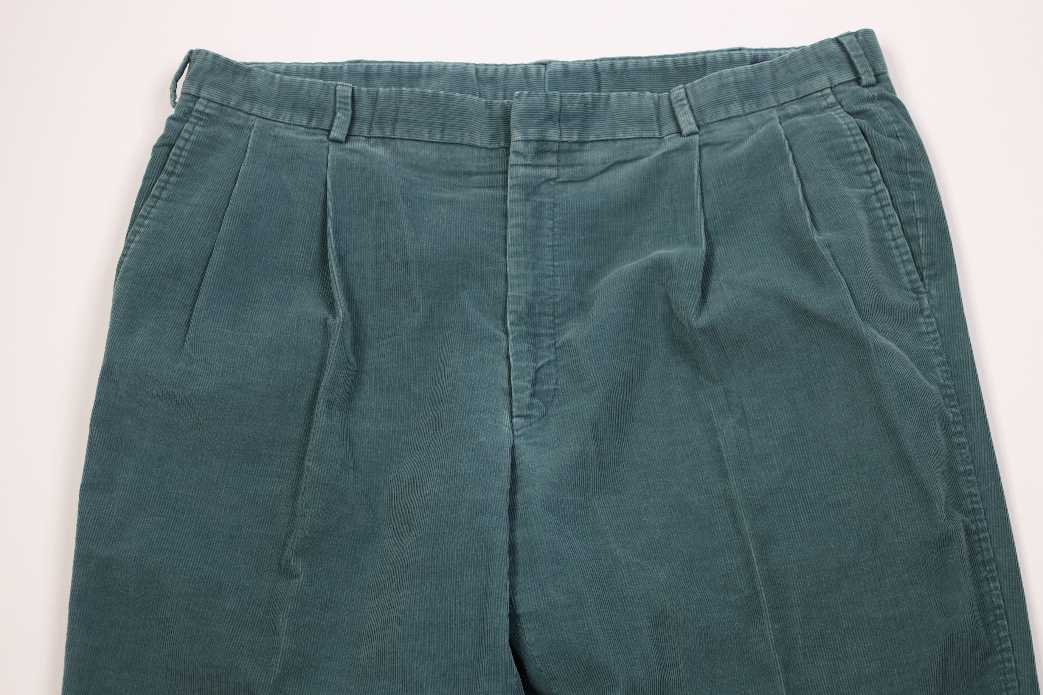 Vintage 70s Lands End Wide Leg Corduroy Chino Pants USA