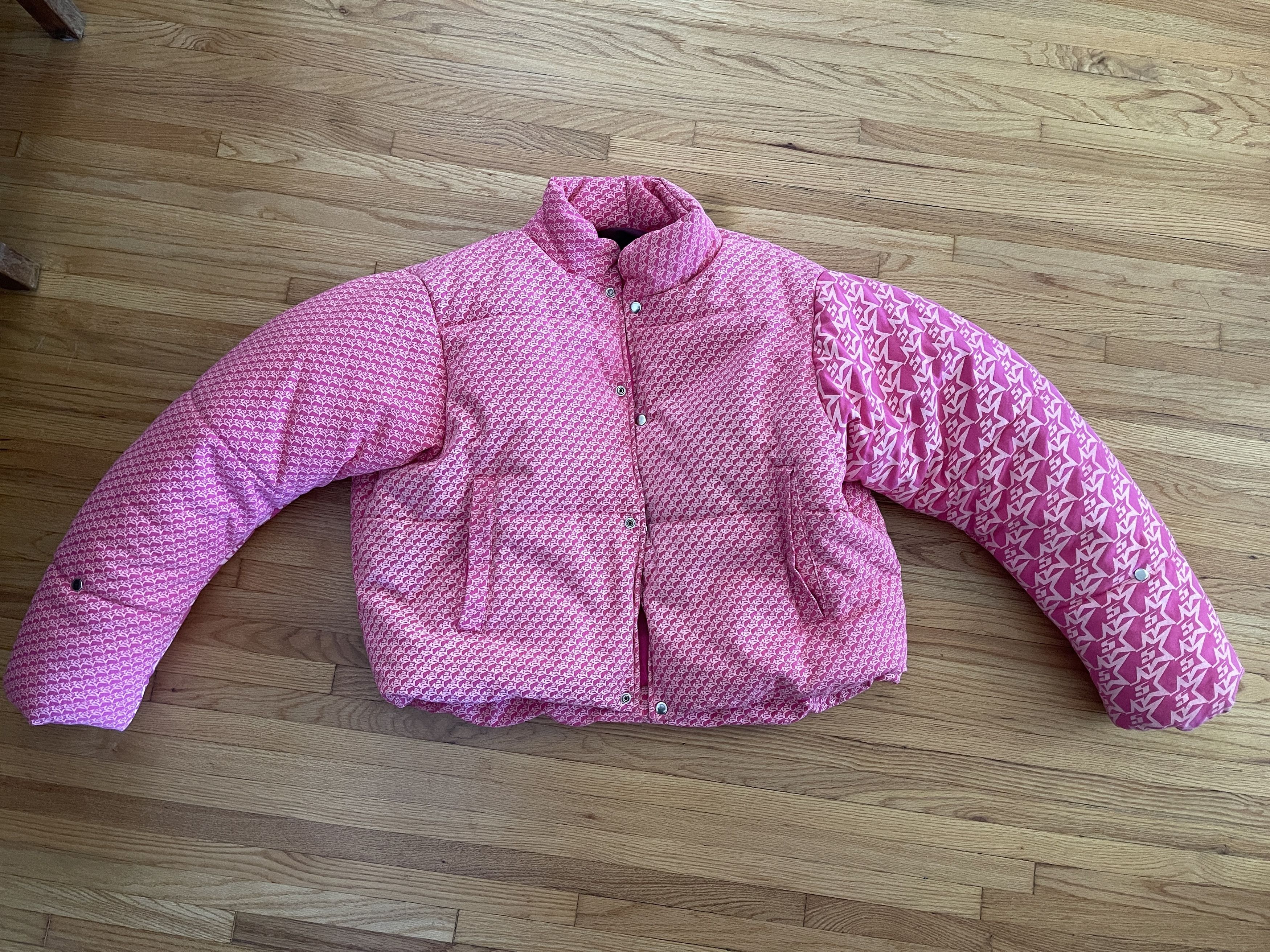 Sp5der Sp5der Pink Rockstar Puffer Jacker Size XL Size US XL / EU 56 / 4 - 1 Thumbnail