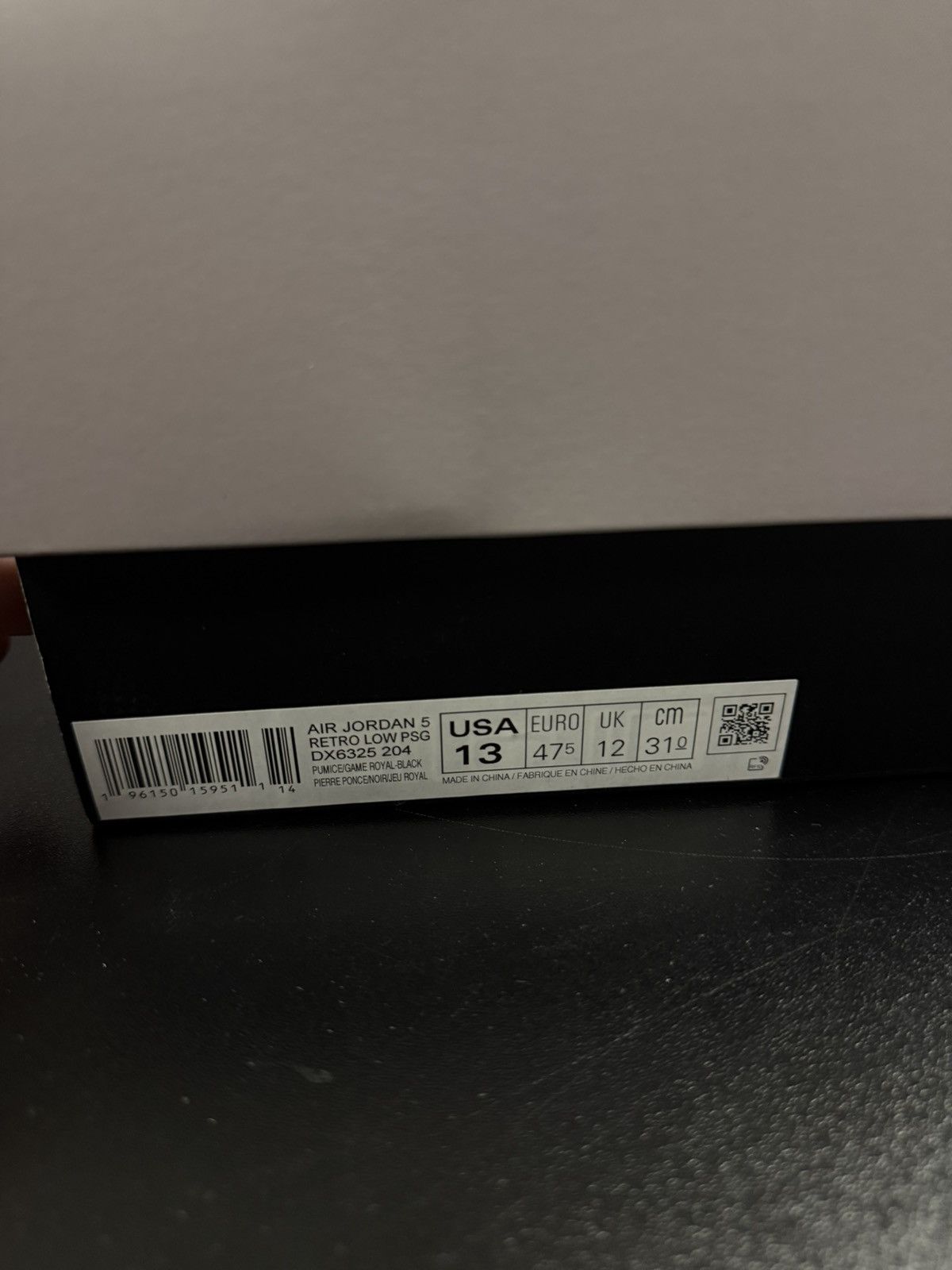 Jordan Brand × Nike Jordan 5 Low Top PSG Size 13 Brand New (DX6325-204) Size US 13 / EU 46 - 19 Thumbnail