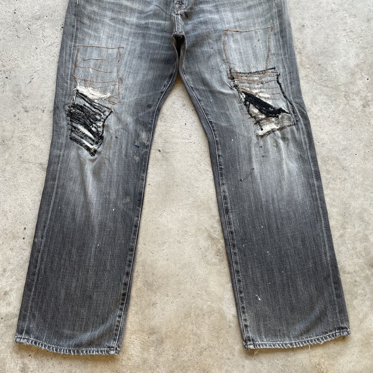 Japanese Brand W37x31.5💥 Japanese Vintage Black Faded Denim Jeans Pants Size US 37 - 4 Thumbnail
