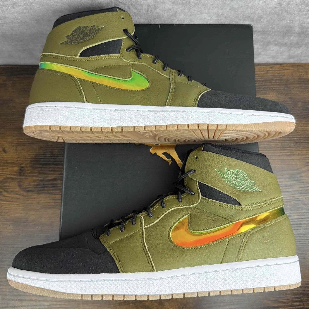 Jordan Brand NEW Air Jordan 1 Retro High Nouveau Militia Green 819176-306 Size US 12.5 / EU 45-46 - 3 Thumbnail
