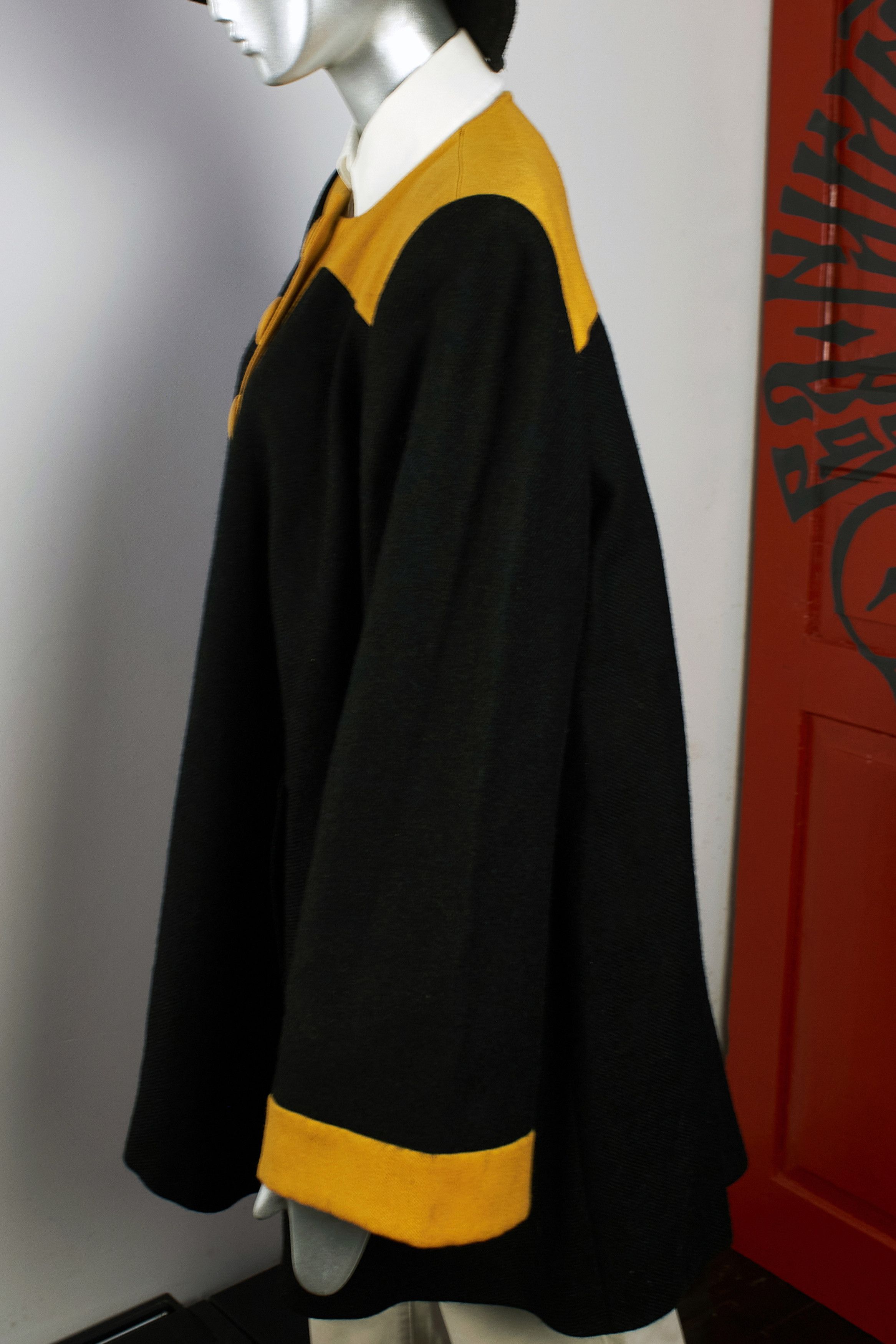 Vintage Vintage 90s black woolen coat Luba Paris Made in France Size M / US 6-8 / IT 42-44 - 6 Thumbnail