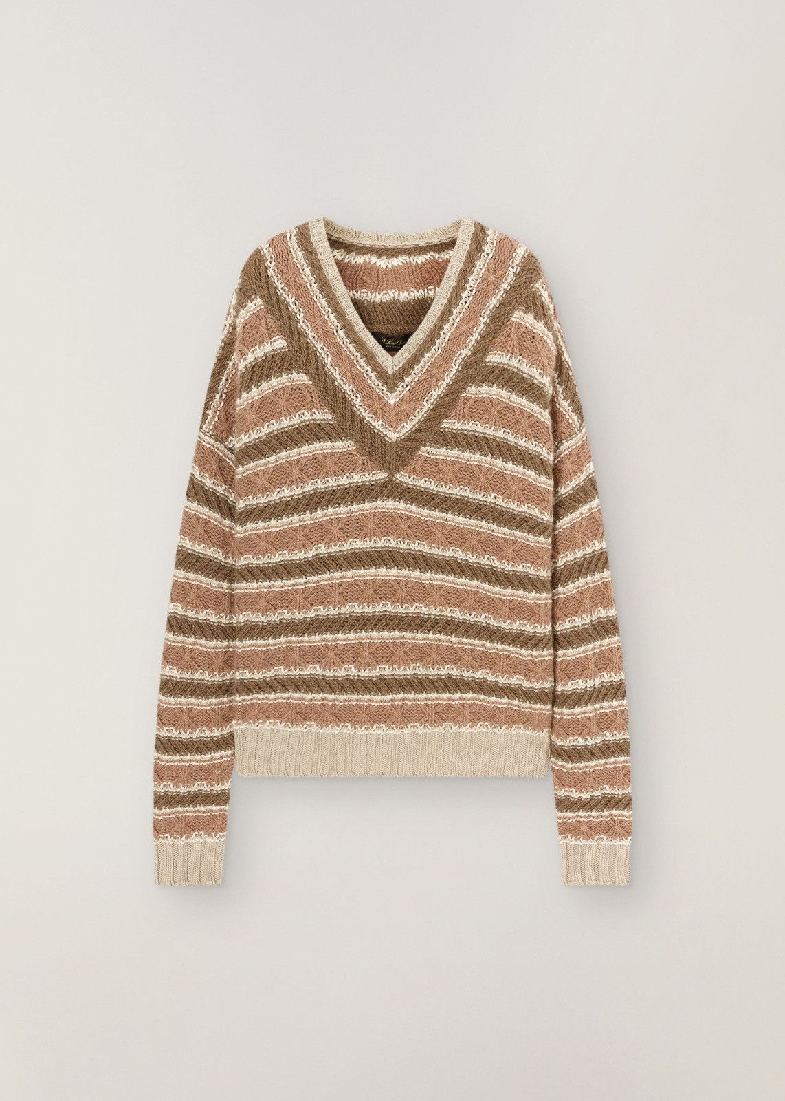 Loro Piana o1srvl11e0125 Cheviot Hills V-Neck Sweater in Multicolor Size S / US 4 / IT 40 - 1 Thumbnail