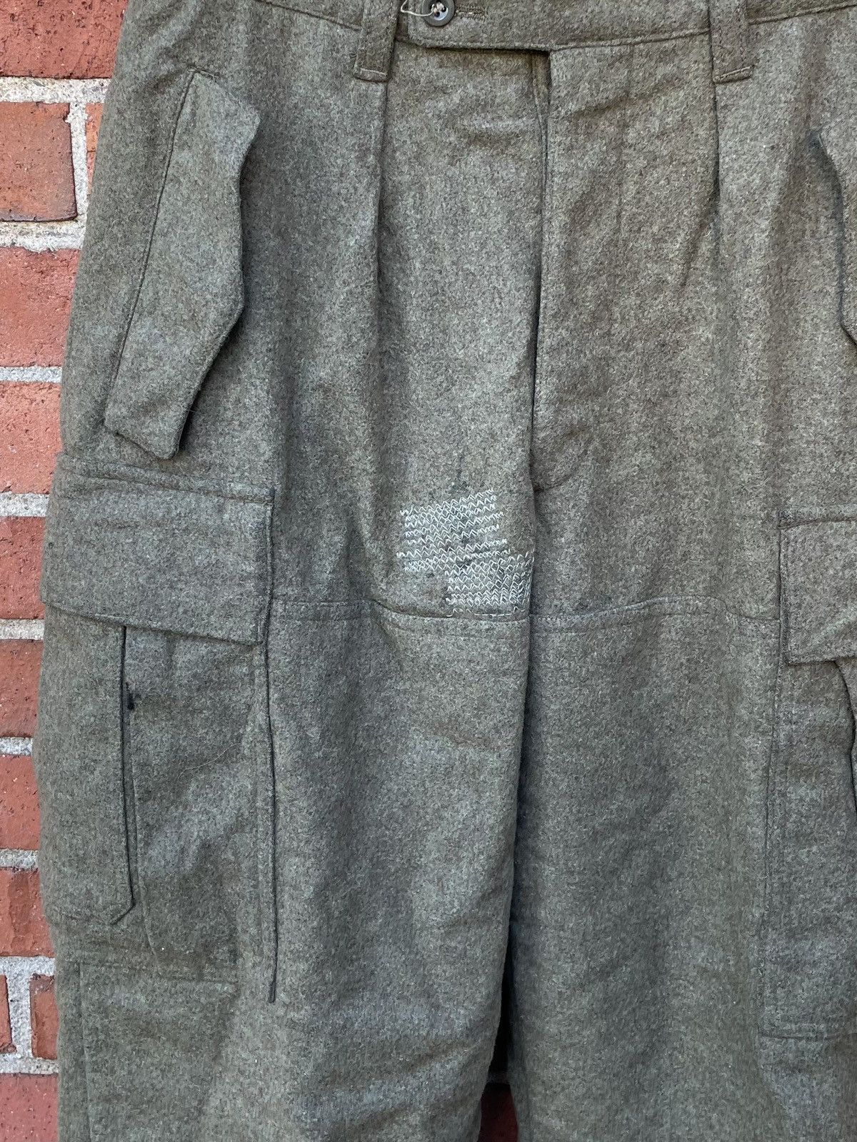 Vintage 50s/60s G. D. Bucking-Alsfeld Green Wool Military Pants Size US 30 / EU 46 - 6 Thumbnail
