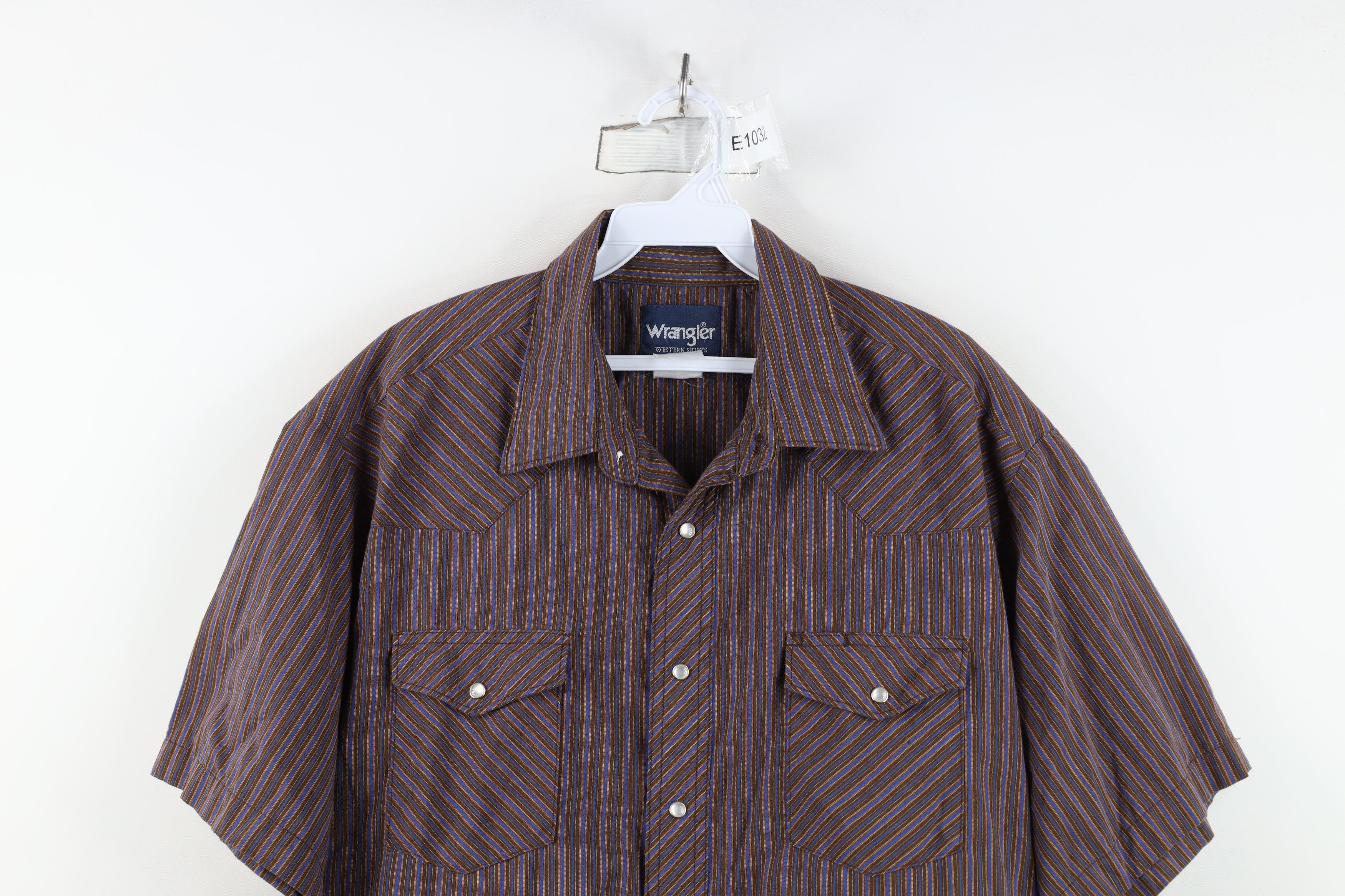 Wrangler Vintage 90s Wrangler Western Striped Cowboy Button Shirt Size US XXL / EU 58 / 5 - 2 Thumbnail