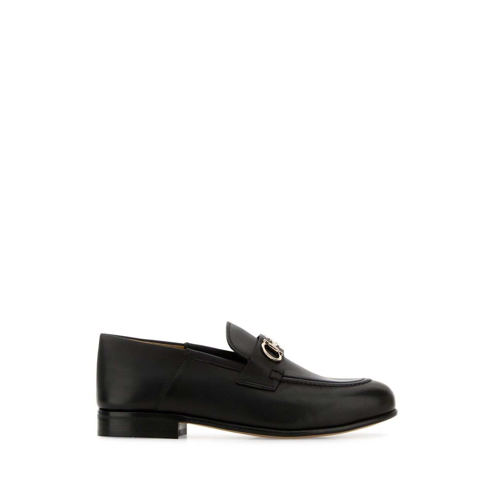 FERRAGAMO Ottone Black Leather Loafers New & Authentic (Wome