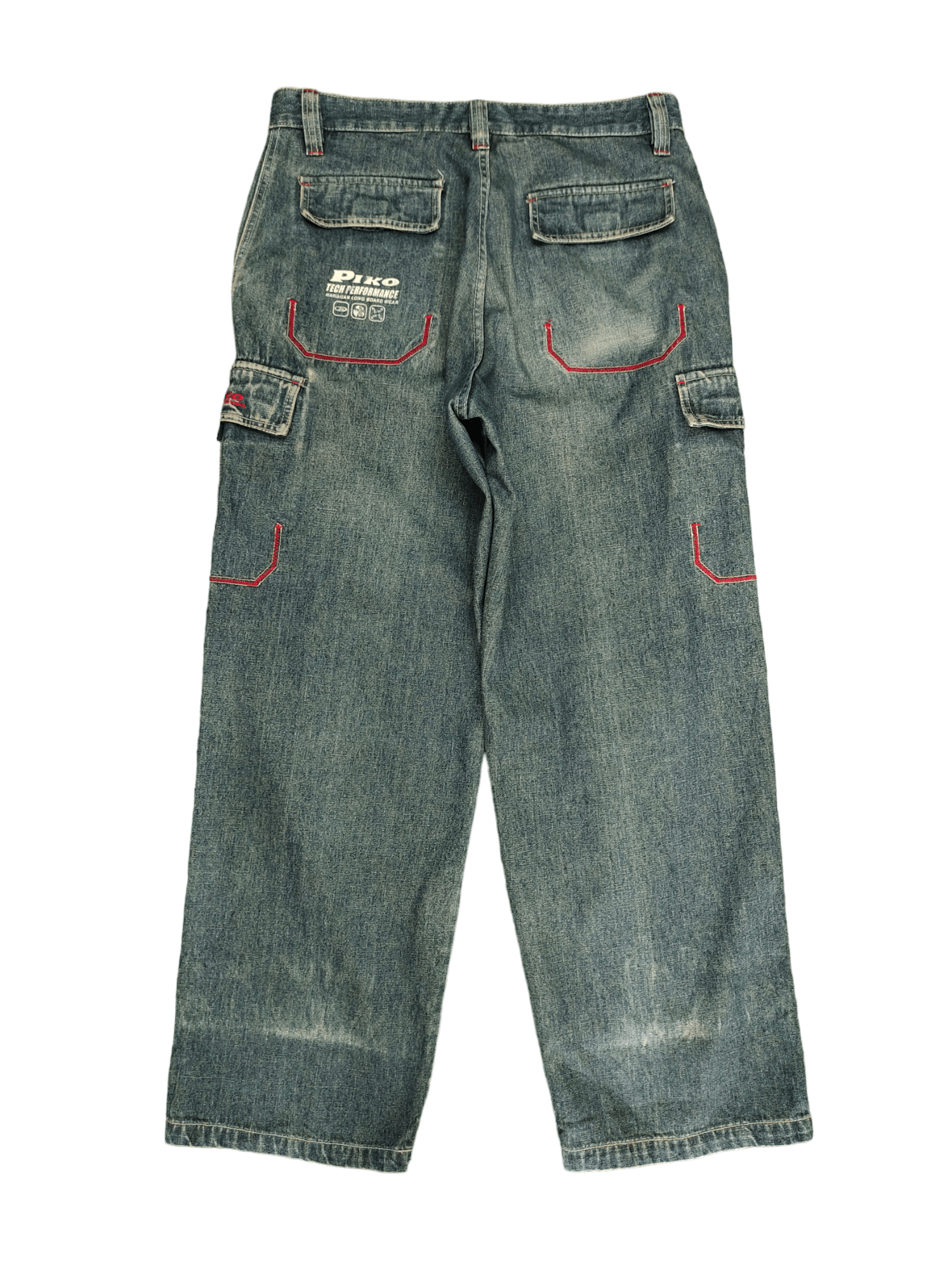 image of Baggy Jeans Piko Cargo Wide Leg Denim Y2K Jnco Streetwear, Men's (Size 34)