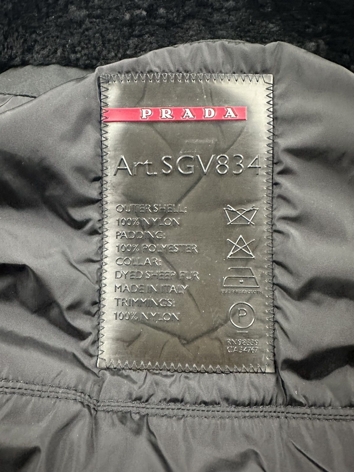 Prada PRADA Size 48 Hidden Placket Lamb Shearling Collar Coat Size US M / EU 48-50 / 2 - 6 Thumbnail
