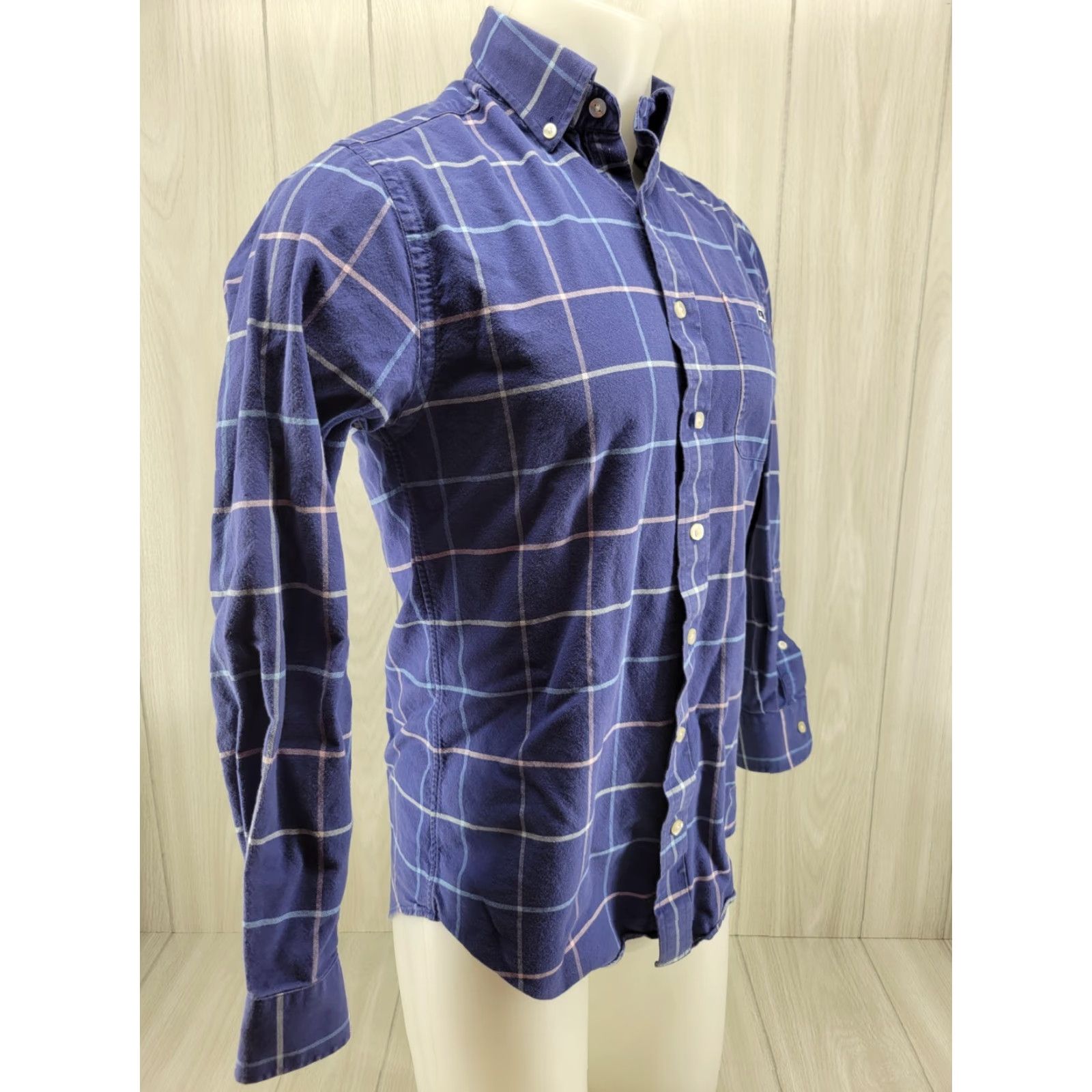 Vineyard Vines Vineyard Vines Button Down Shirt Mens Small S Linen Cotton Blue Plaid Slim Size US S / EU 44-46 / 1 - 4 Thumbnail