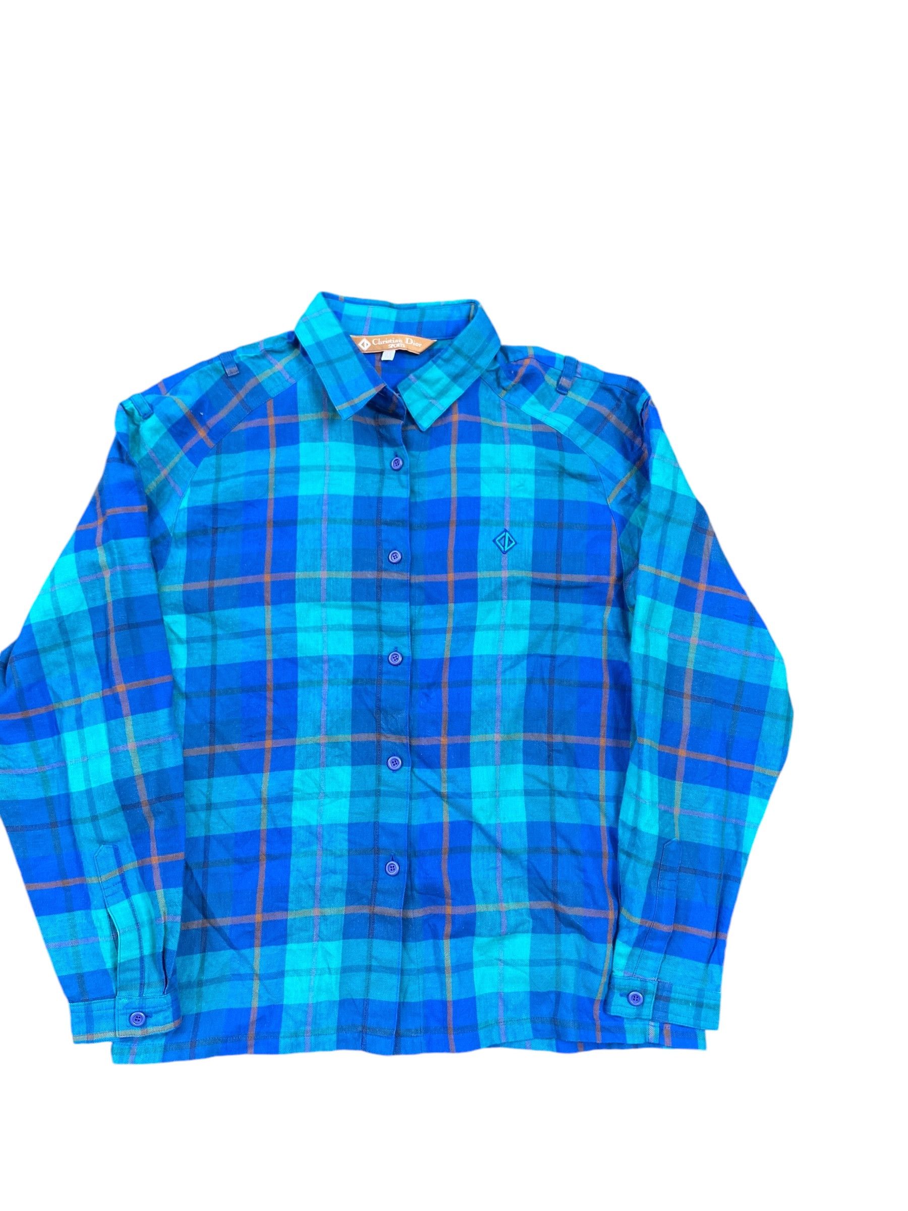 Christian Dior Monsieur Vintage 90s Christian Dior Flannel Plaid Tartan Size M / US 6-8 / IT 42-44 - 1 Thumbnail