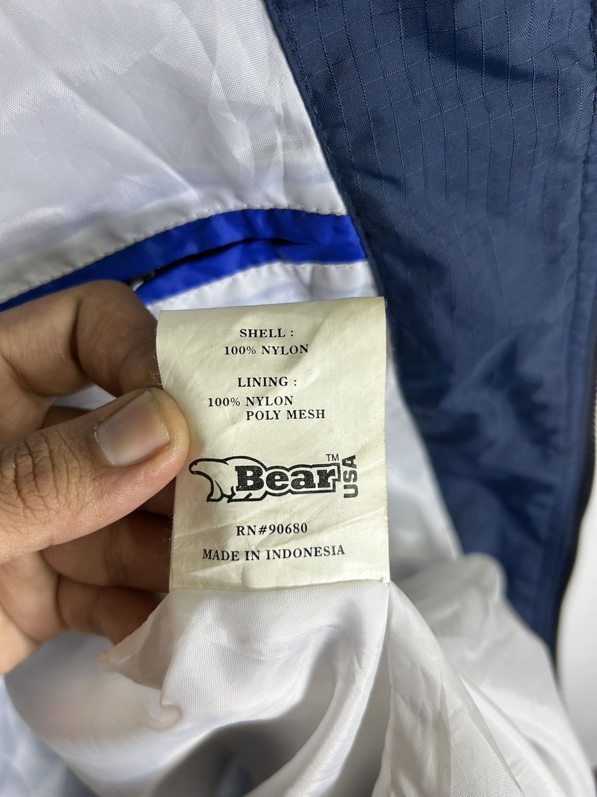 Vintage ⚡️Vintage Bear USA Zipper Windbreaker Jacket Size US L / EU 52-54 / 3 - 14 Thumbnail