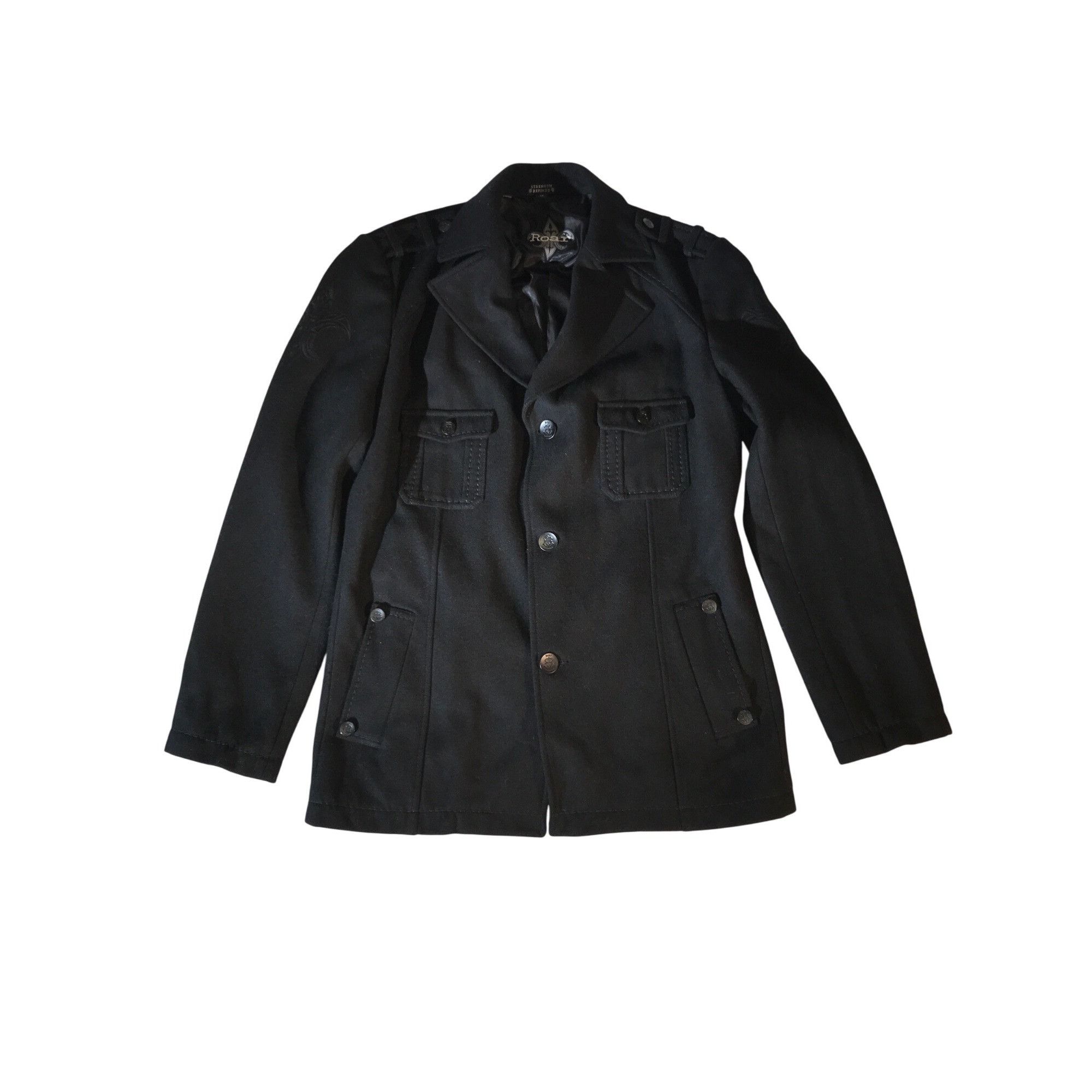 Roar Roar Inspire Men's Black Wool Blend Jacket With Embroidery Size US M / EU 48-50 / 2 - 1 Thumbnail