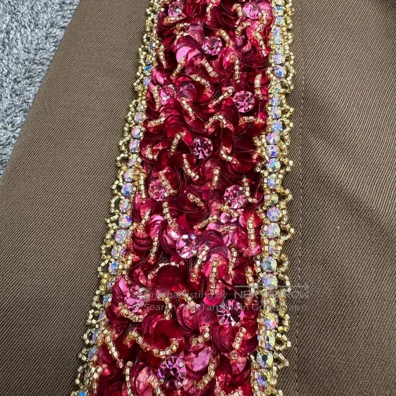 Dior Dior Rhinestone sequin wool casual pants Size US 32 / EU 48 - 2 Thumbnail