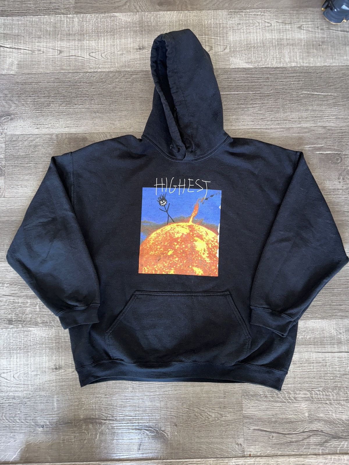image of Travis Scott Highest In The Room Sun Hoodie in Black, Men's (Size Large)