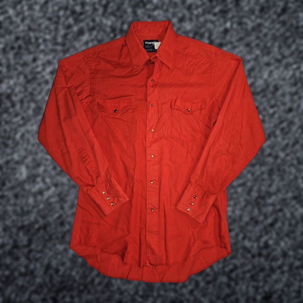 Wrangler VINTAGE Wrangler Classic Pearl Snap Button Up Western Style Shirt Mens Sz 15 1/2 Size US L / EU 52-54 / 3 - 1 Thumbnail
