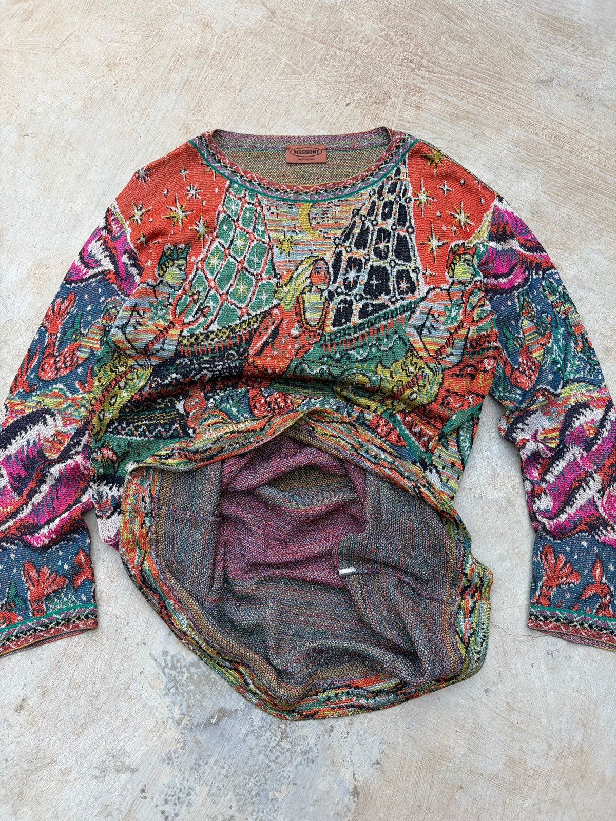 Missoni Vintage 90s Missoni 3D Knit Sweater Size US S / EU 44-46 / 1 - 8 Thumbnail