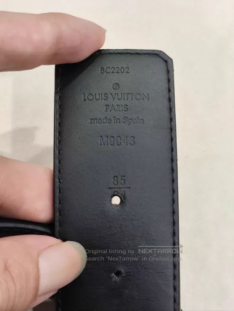 Louis Vuitton Louis Vuitton Black presbyopic leather belt Size ONE SIZE - 2 Thumbnail