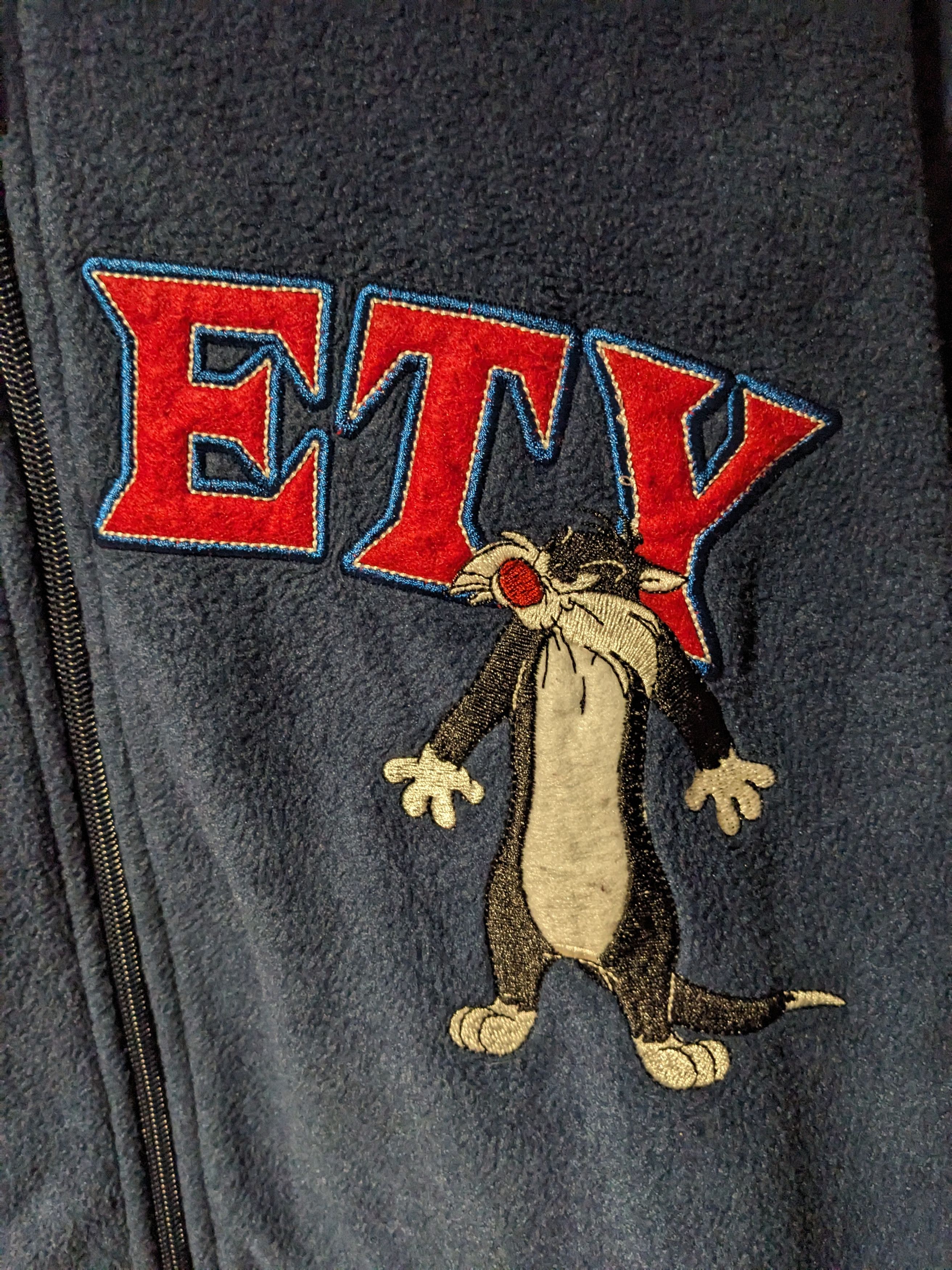 Cartoon Network × Vintage Vintage Looney Tunes Tweety Sylvestre Fleece Full Zip Hoodie Size L / US 10 / IT 46 - 3 Thumbnail