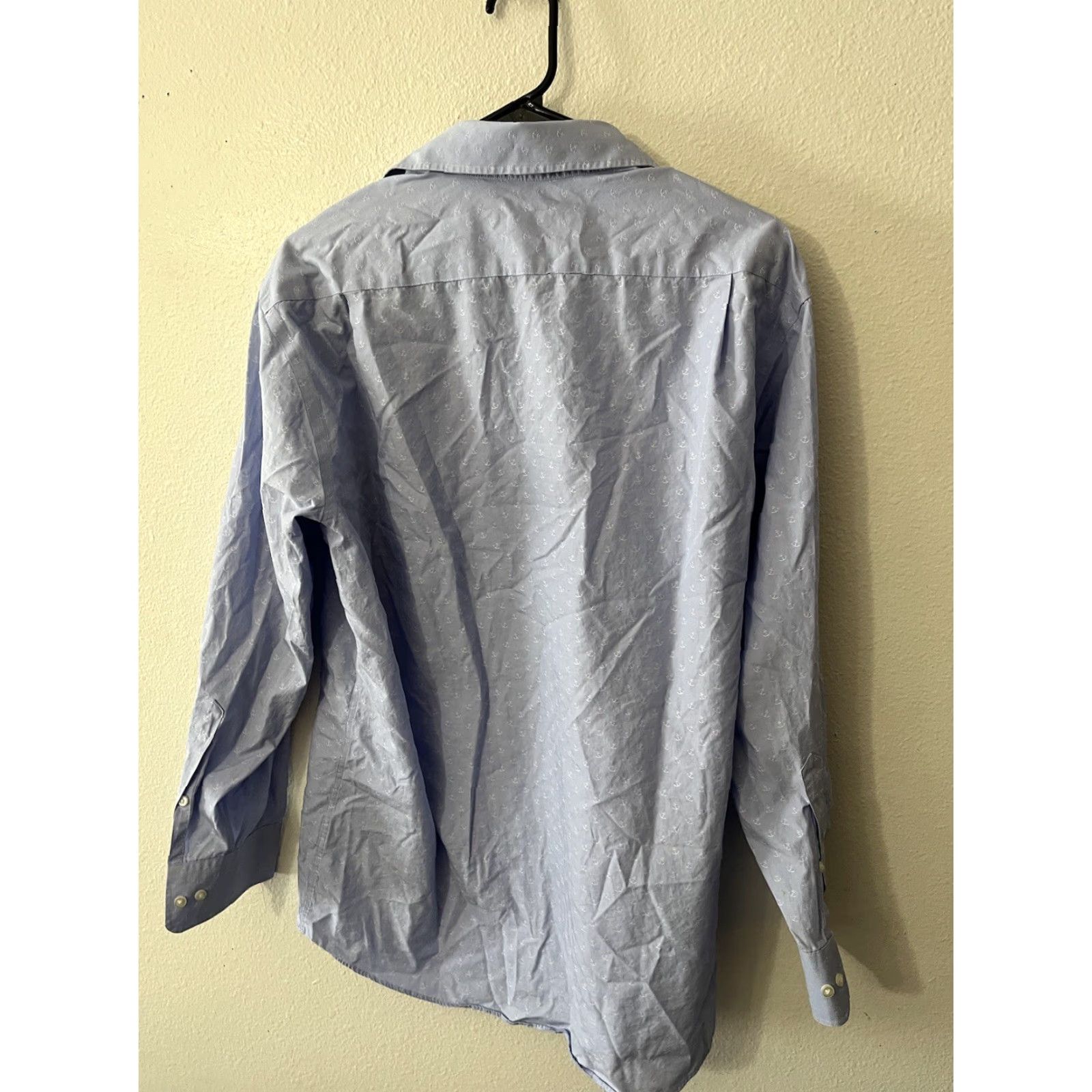 Tommy Hilfiger VINTAGE Tommy Hilfiger Dress Shirt Blue Anchor 15.5 Slim Button-Down Collar Mens Regular 100% Cotton Shirt Size 42R - 3 Thumbnail