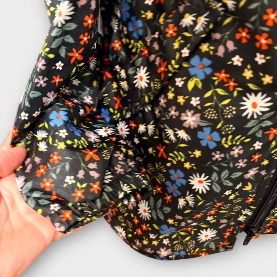 Other Packable Lightweight Rain Windbreaker Medium Black Floral Re Size M / US 6-8 / IT 42-44 - 8 Thumbnail
