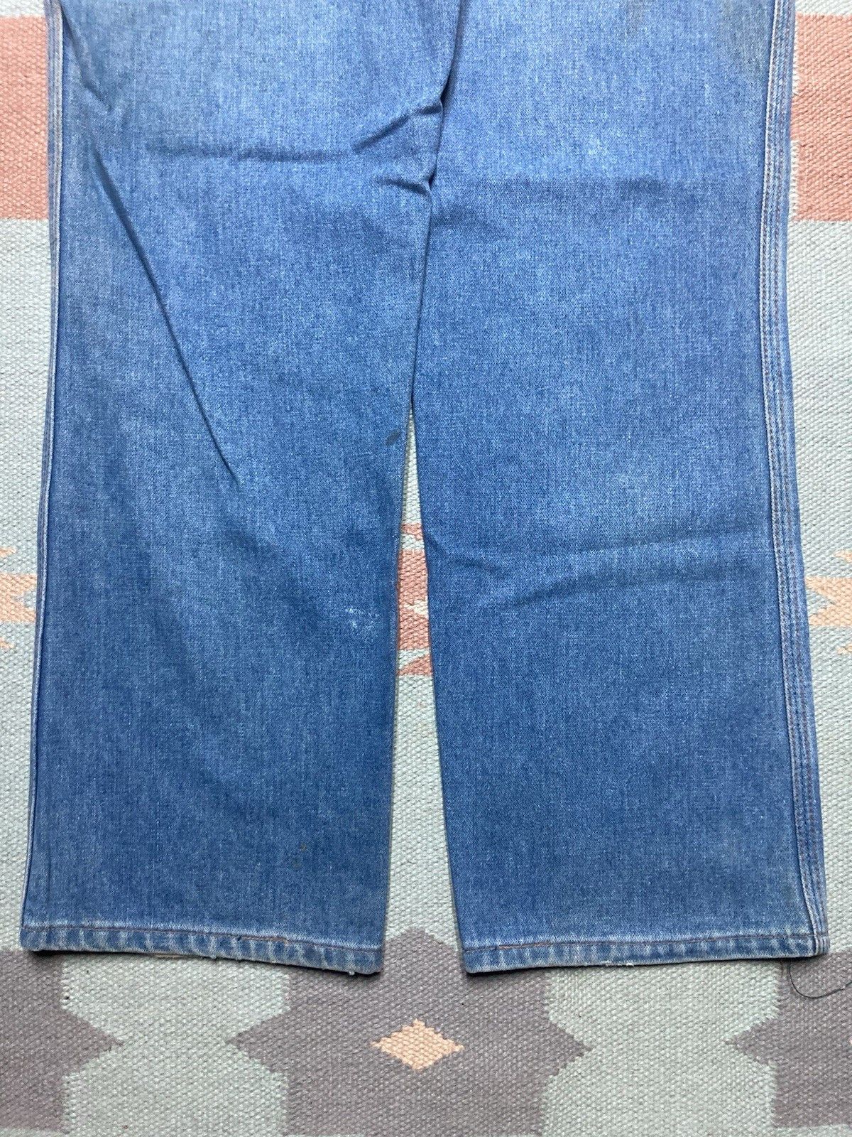 Vintage × Wrangler 70s wrangler jeans faded denim straight leg talon farm 34x28 Size US 34 / EU 50 - 8 Thumbnail