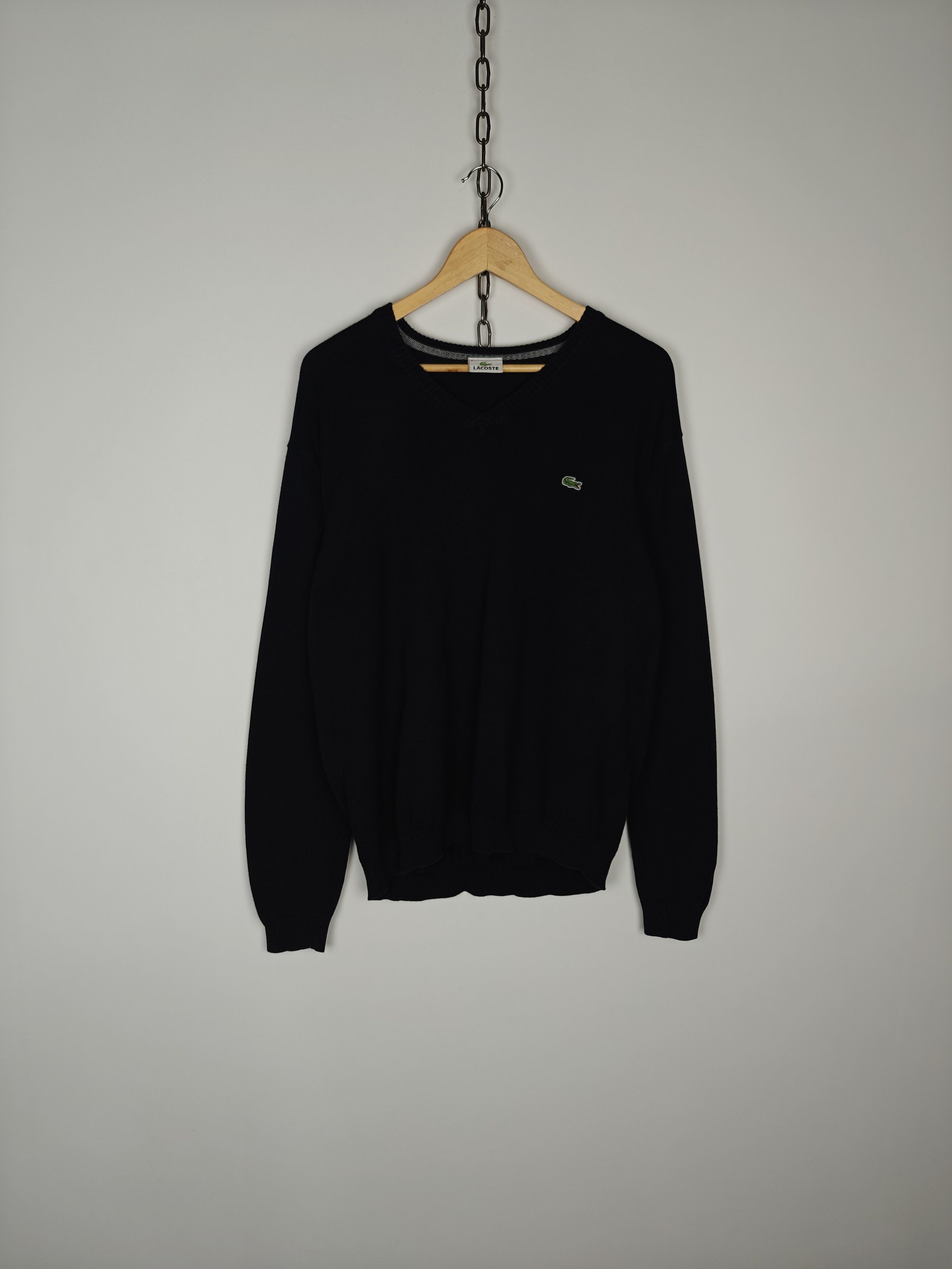 Lacoste Lacoste Sweater Pullover Logo Black size 6 Size US XL / EU 56 / 4 - 1 Thumbnail