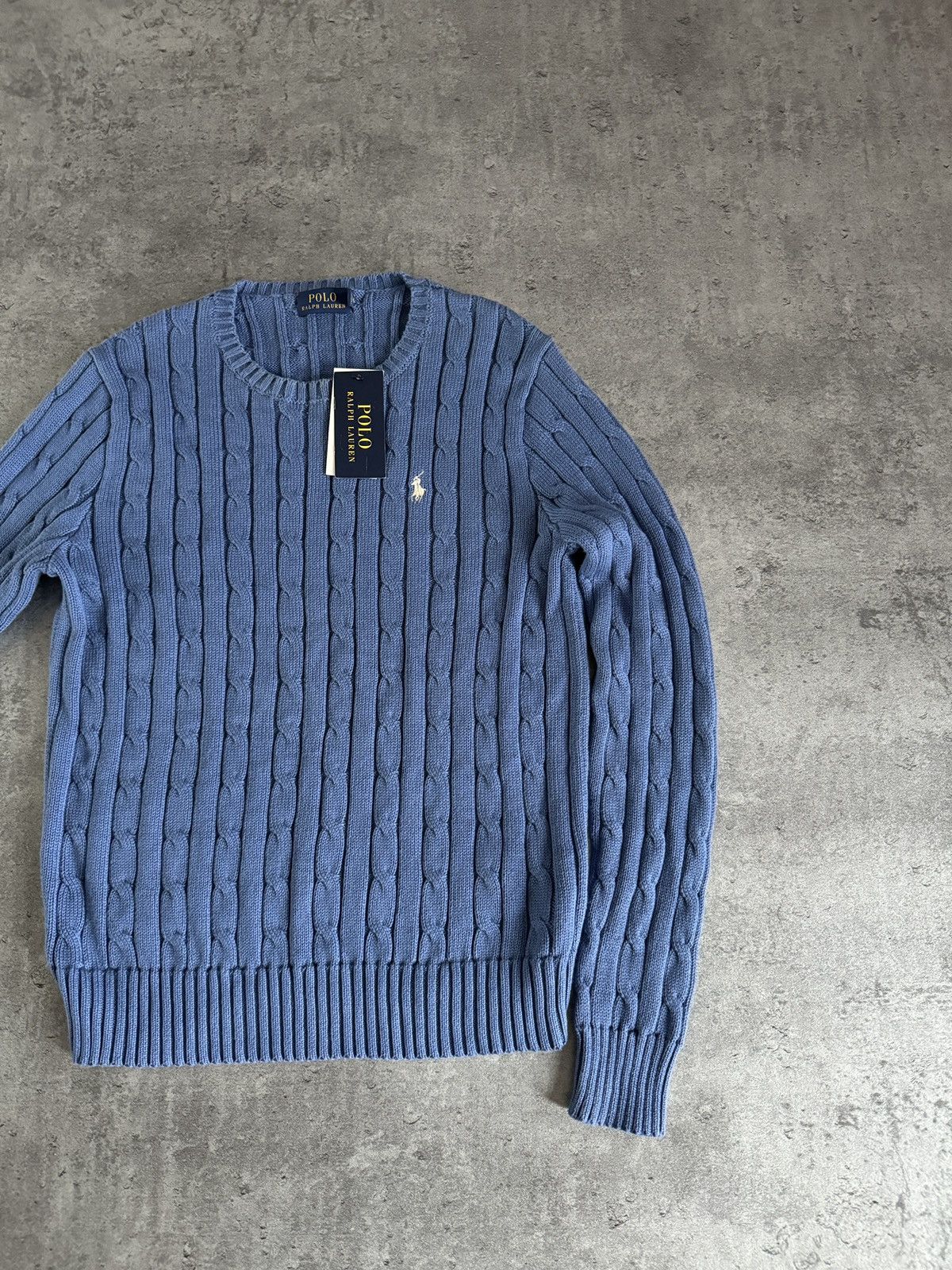 Polo Ralph Lauren × Vintage Polo Ralph Lauren DSWT sweater knitwear rare boxy blue logo Size US M / EU 48-50 / 2 - 3 Thumbnail