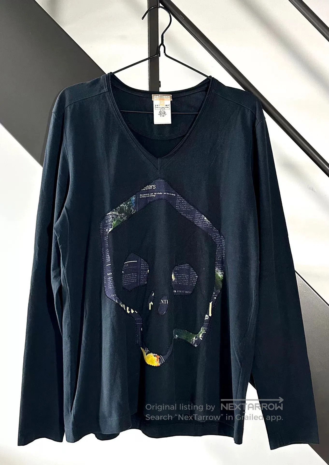 John Galliano John Galliano Skull Print Long Sleeve T-shirt. Size US M / EU 48-50 / 2 - 1 Thumbnail