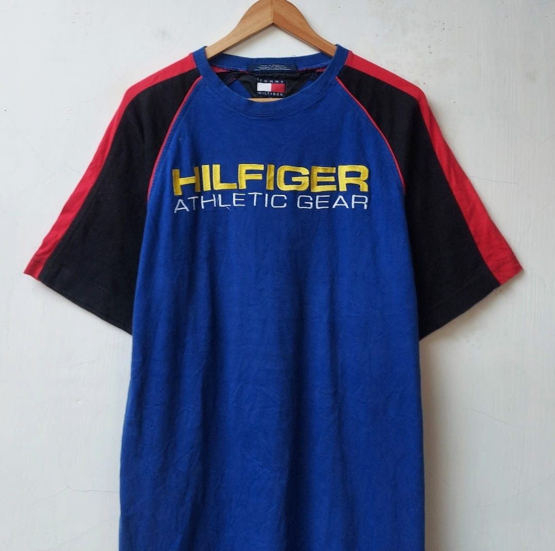 Tommy Hilfiger Vtg 90's Tommy Hilfiger Athletic Gear Tshirt Size US M / EU 48-50 / 2 - 2 Thumbnail