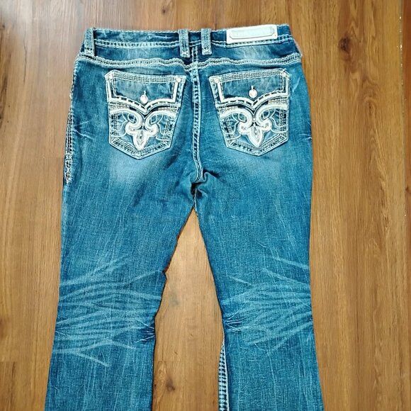 Rock Revival Vintage Y2K Rock Revival Natashia Easy Boot Denim Jeans Size 32" / US 10 / IT 46 - 9 Thumbnail