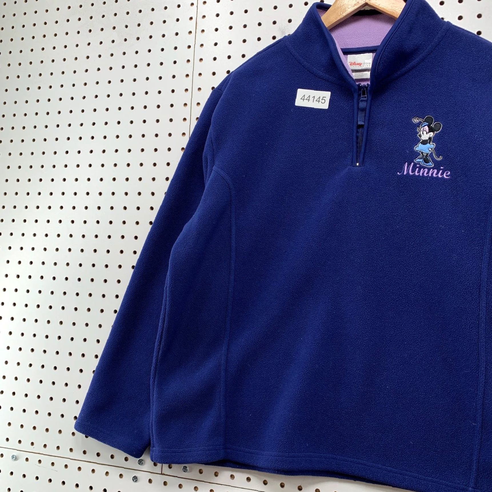 Disney Disney Minnie Mouse 1/4 Zip Fleece Sweater Womens Large Blue Purple Size L / US 10 / IT 46 - 3 Thumbnail