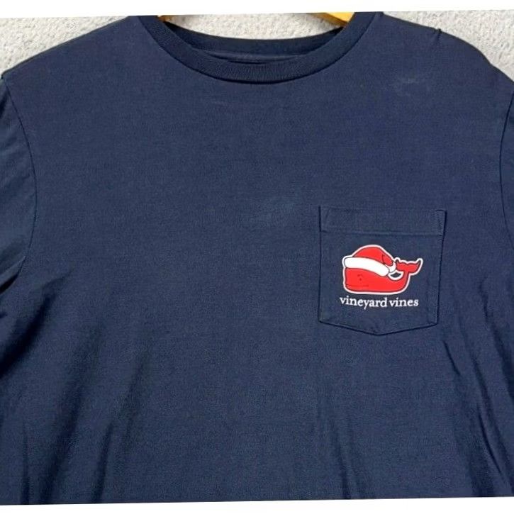 Vineyard Vines Vineyard Vines T-Shirt Mens Small Navy Whale Graphic Long Sleeve Naughty or Nice Crew Neck Pocket Tee Men XS? Nope Size US S / EU 44-46 / 1 - 5 Thumbnail