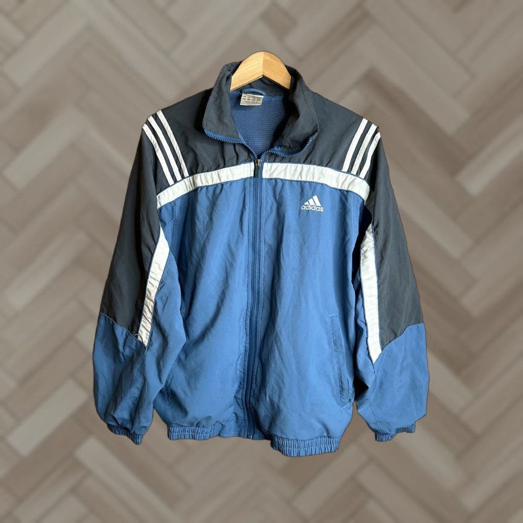 Adidas Adidas Windbreaker Jacket Full Zip Asian Fit M Men Colorblock Black Blue Size US M / EU 48-50 / 2 - 1 Thumbnail