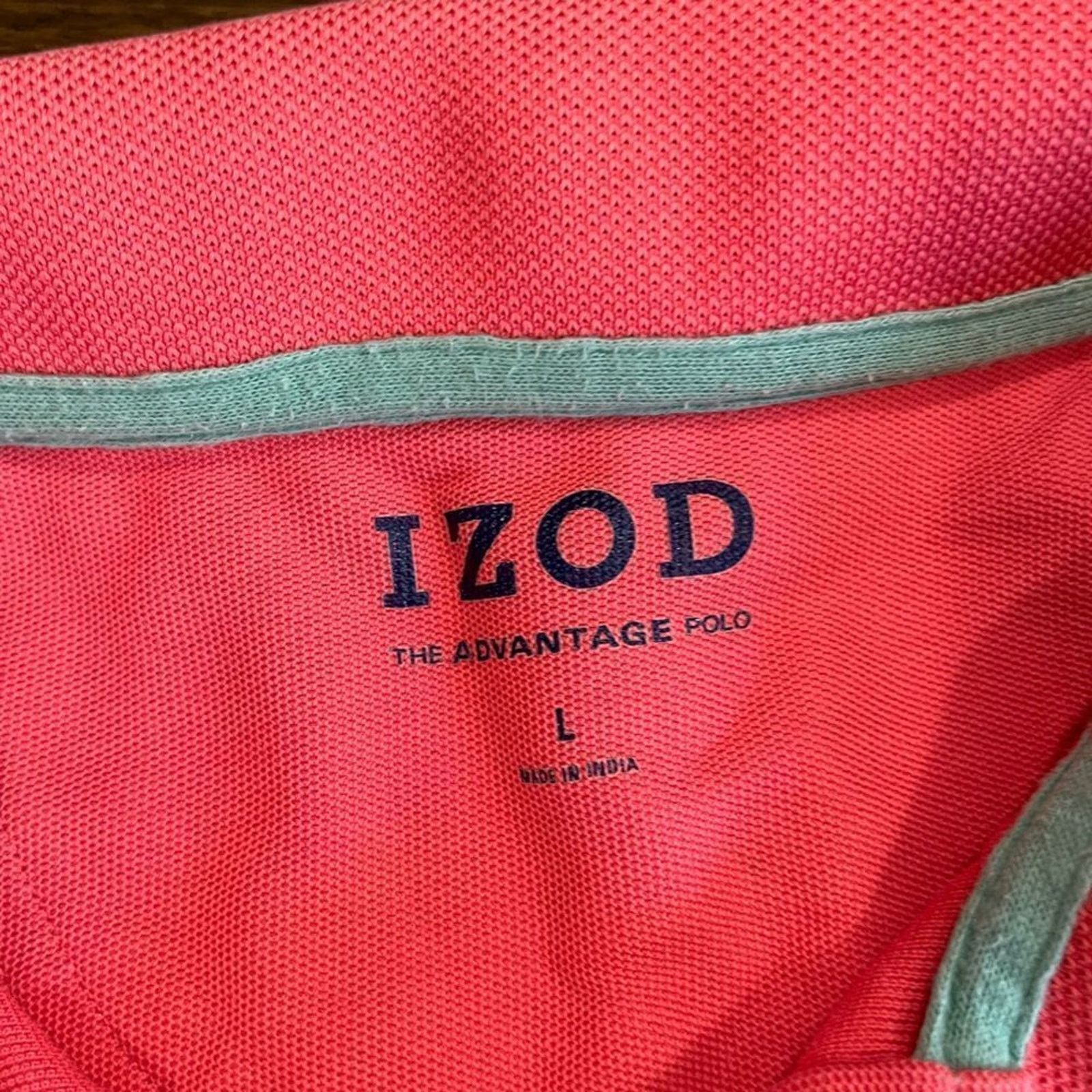 Izod IZOD Men’s Short Sleeve Red "Advantage" Polo - Size L Size US L / EU 52-54 / 3 - 5 Thumbnail