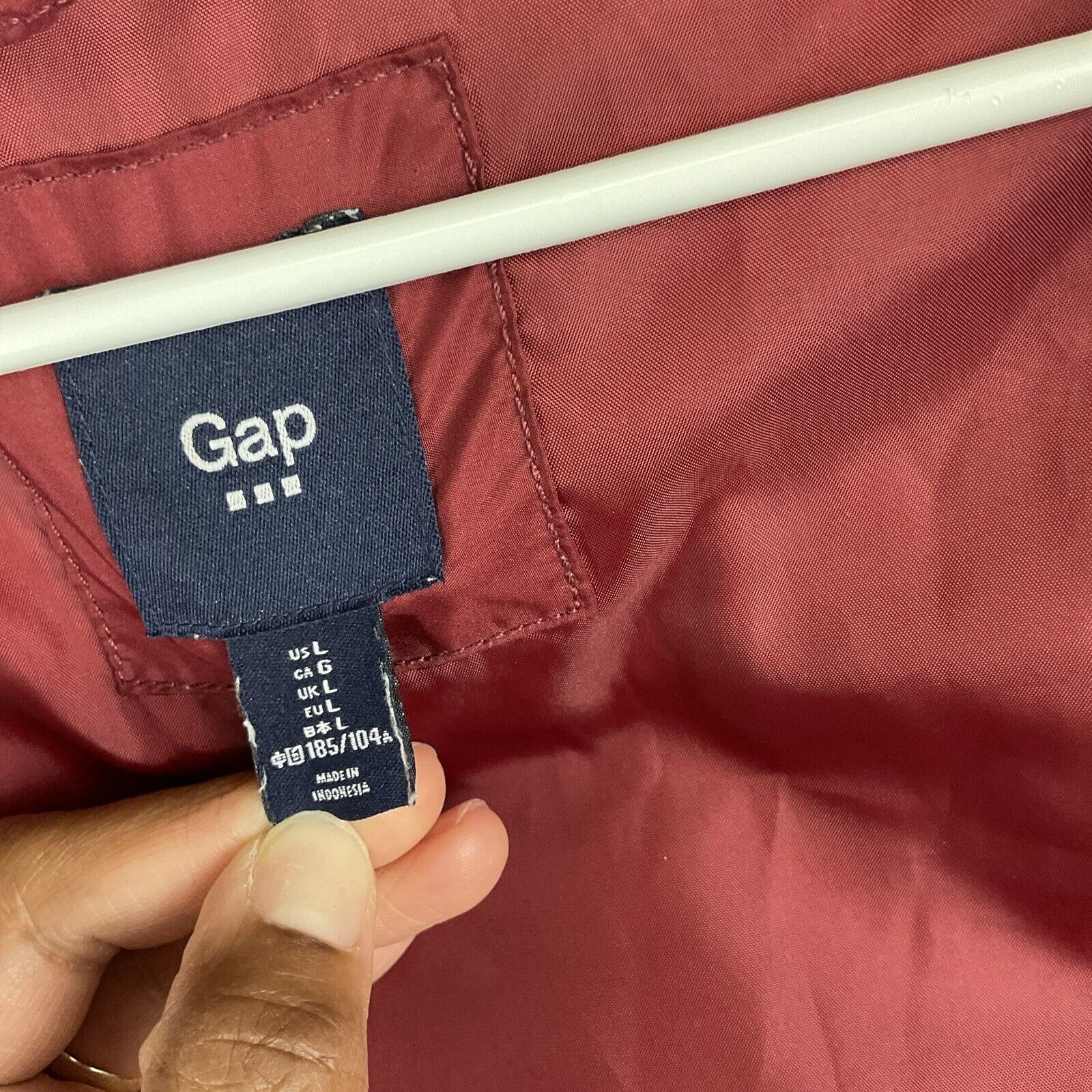 Gap Vintage Gap Puffer Vest Mens Large Burgandy Quilted Full Zip Size US L / EU 52-54 / 3 - 10 Thumbnail