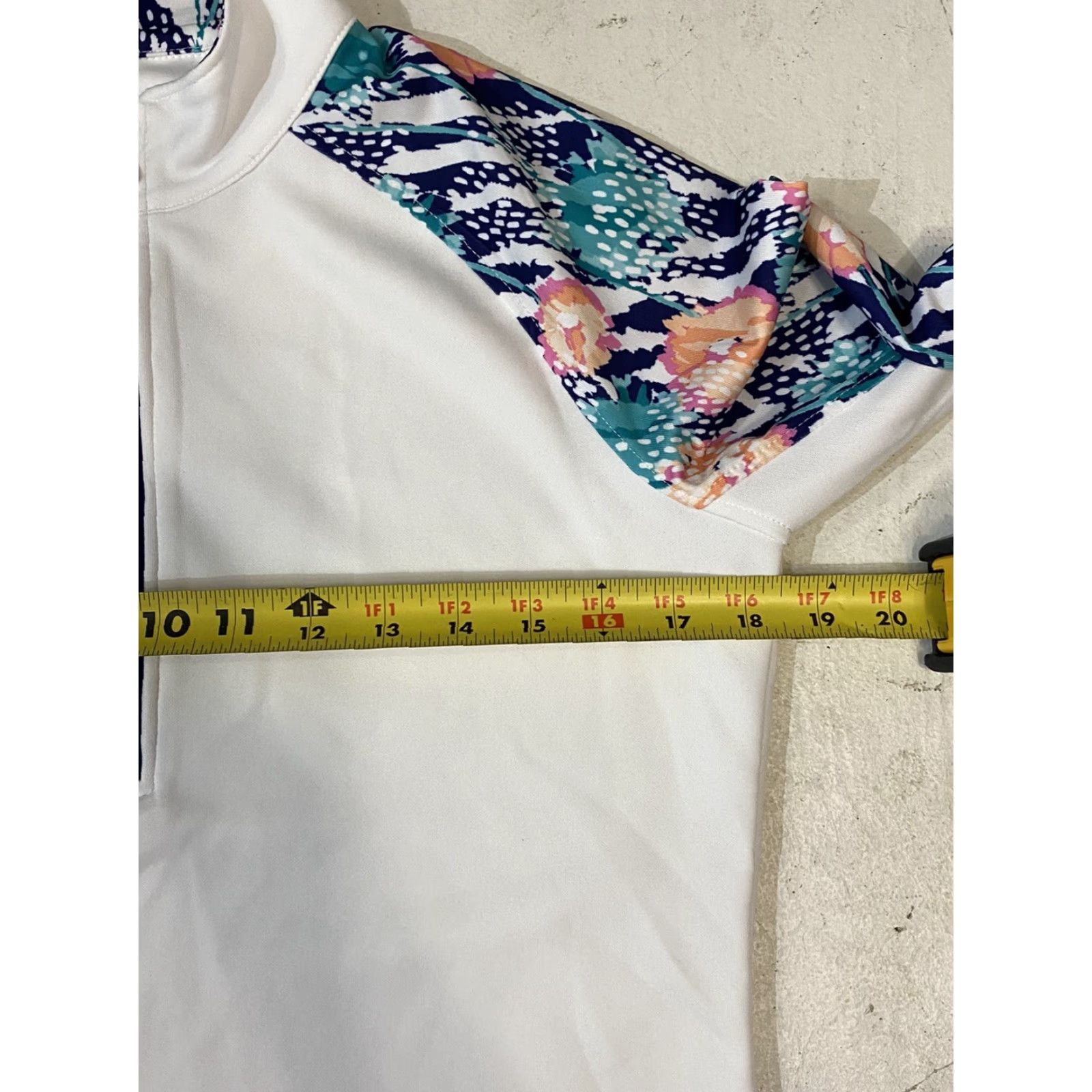 Vintage Pebble Beach Dry Luxe Performance Floral 1/4 Zip Long Sleeve Women's Small Shirt Size S / US 4 / IT 40 - 2 Thumbnail