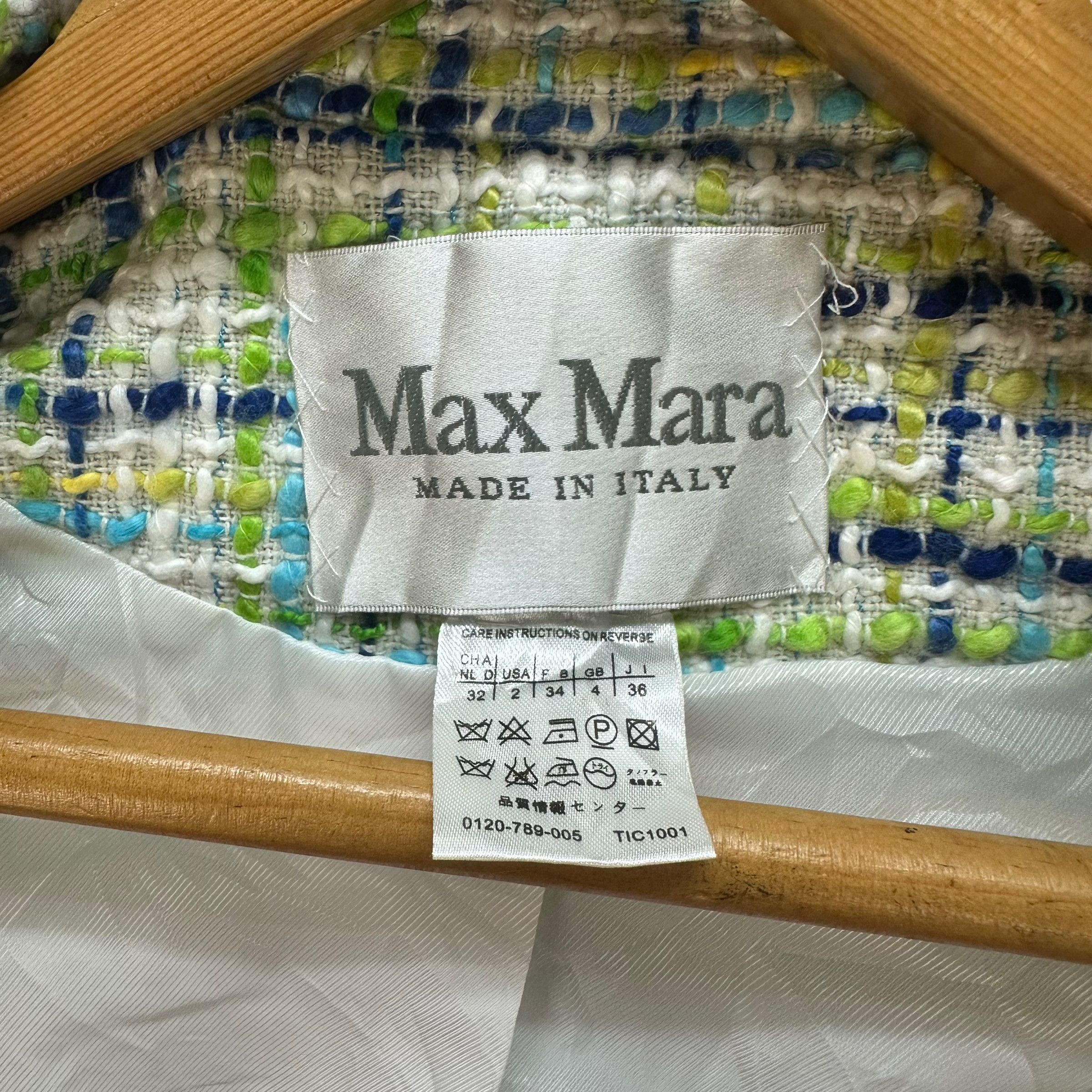 Max Mara MAX MARA DOUBLE BREASTED TWEED COAT #8580-015 Size XS / US 0-2 / IT 36-38 - 9 Thumbnail