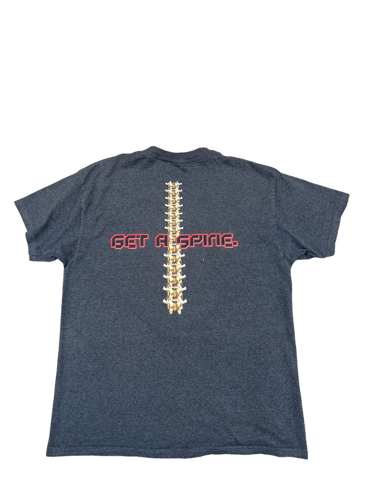 No Fear Vintage Y2K 00s No Fear GET A SPINE Grey tee Size US L / EU 52-54 / 3 - 11 Thumbnail