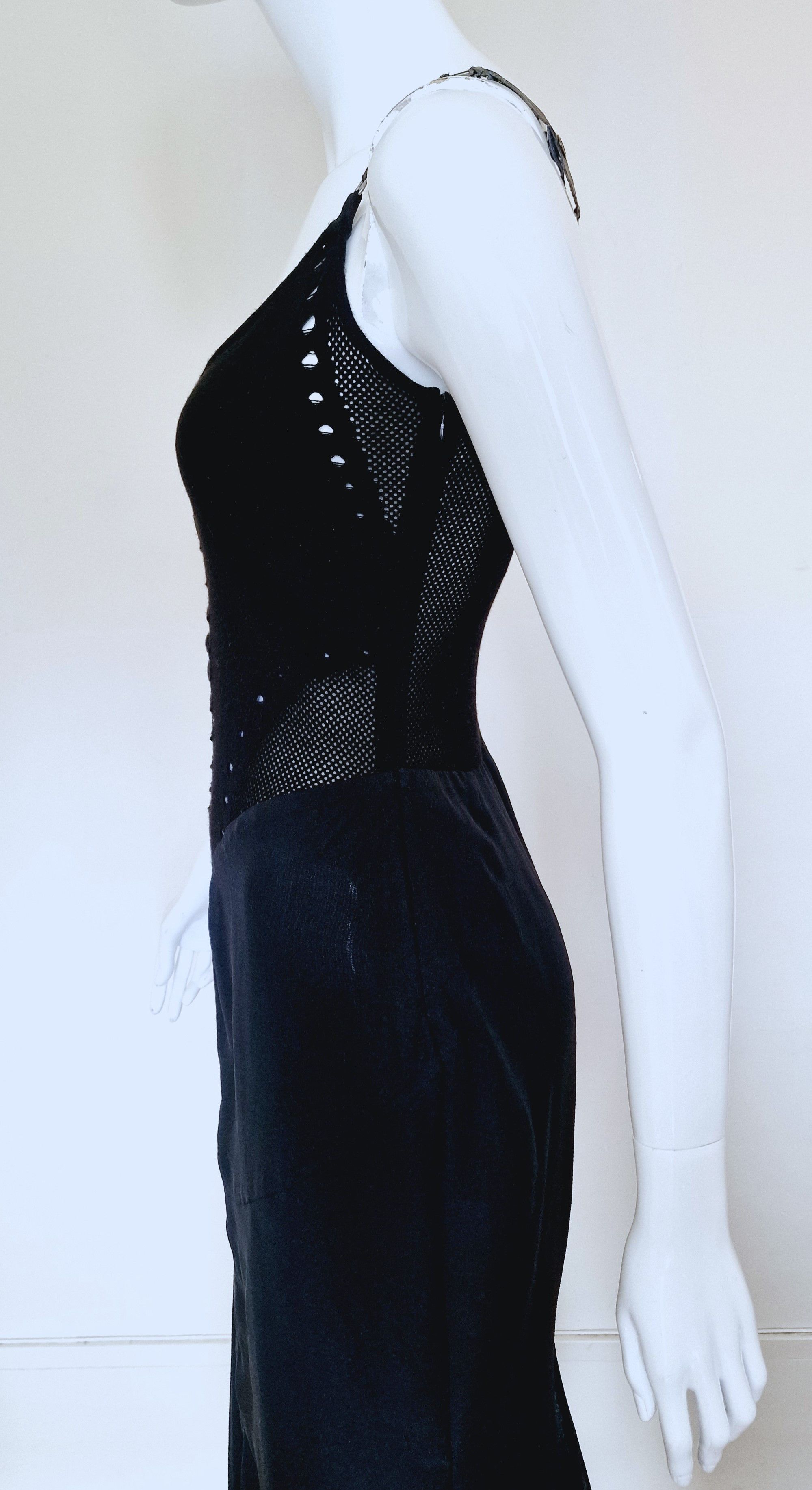 Versace Gianni Versace Cutout Cut Out Net Bondage Medium LargeDress Size M / US 6-8 / IT 42-44 - 8 Thumbnail