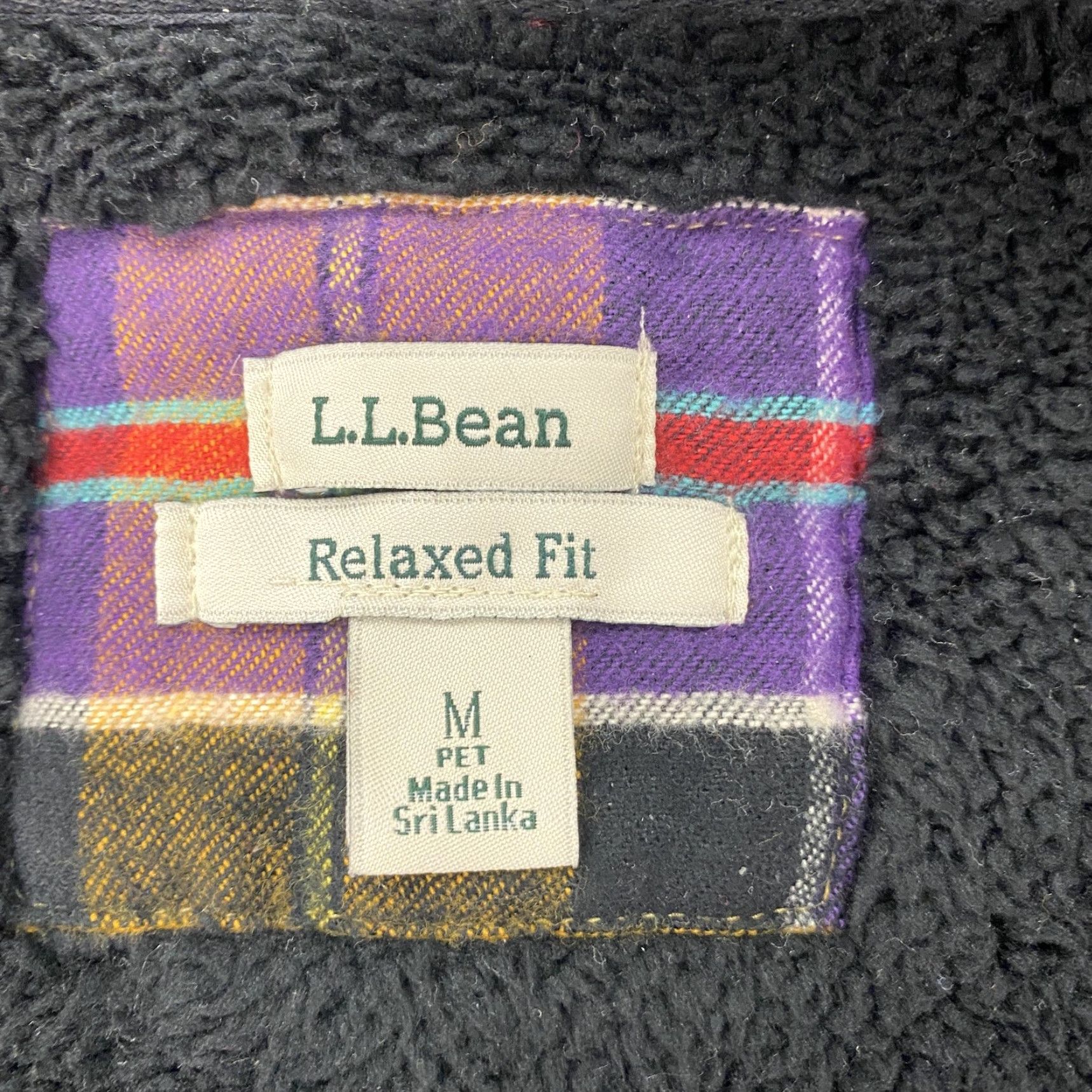 Vintage LL Bean Jacket Womens Medium Petite Yellow Plaid Flannel Hooded Sherpa Lined Size M / US 6-8 / IT 42-44 - 6 Thumbnail