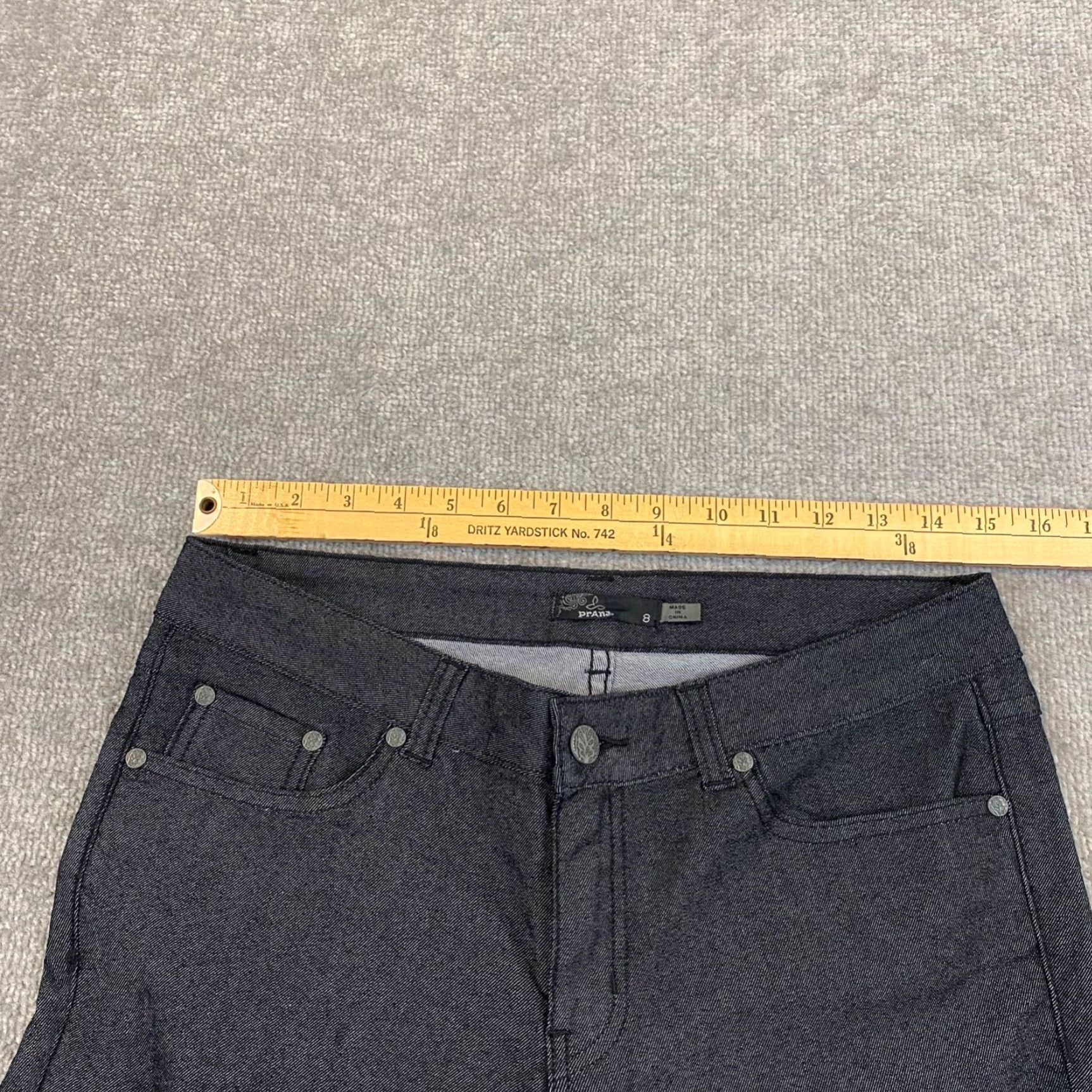 Prana PRANA Pants Womens 8 Slim Dark Gray Athletic Hiking Climbing 5-Pockets Modern Outdoor Woman's Skinny Size 30" / US 8 / IT 44 - 3 Thumbnail