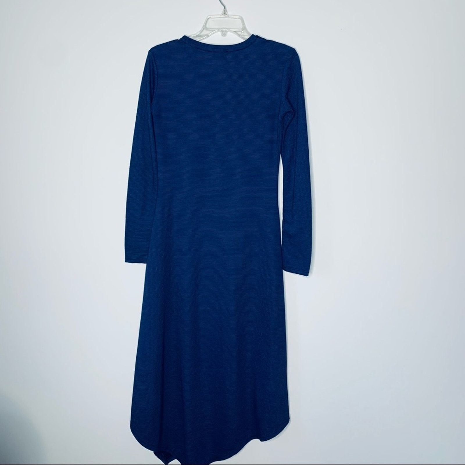 Zara Zara Blue Textured Asymmetrical Midi Dress - Size Small Size S / US 4 / IT 40 - 11 Thumbnail