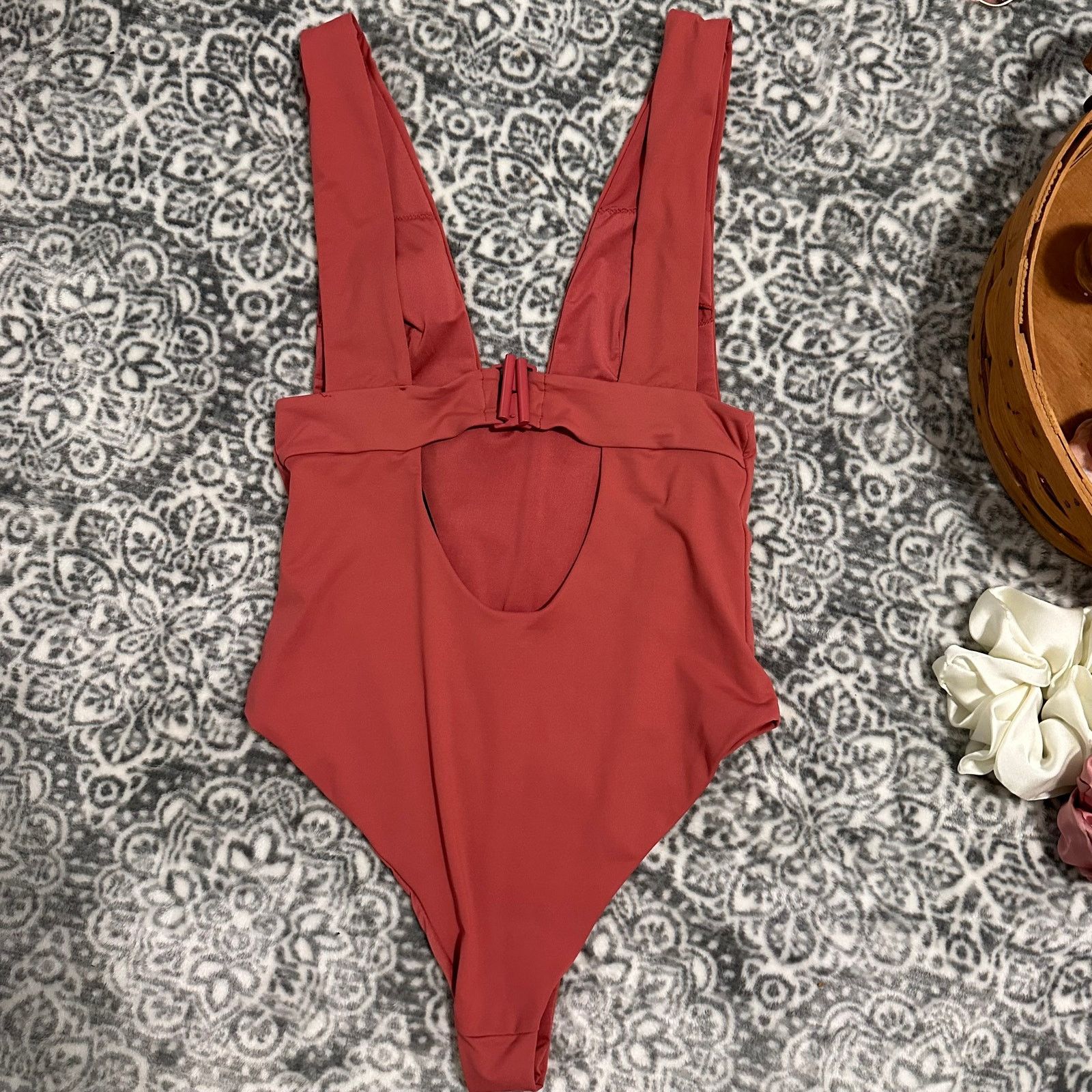 Zara Zara One Piece Bathing Suit Dark Coral Size Small Womens Size S / US 4 / IT 40 - 3 Thumbnail