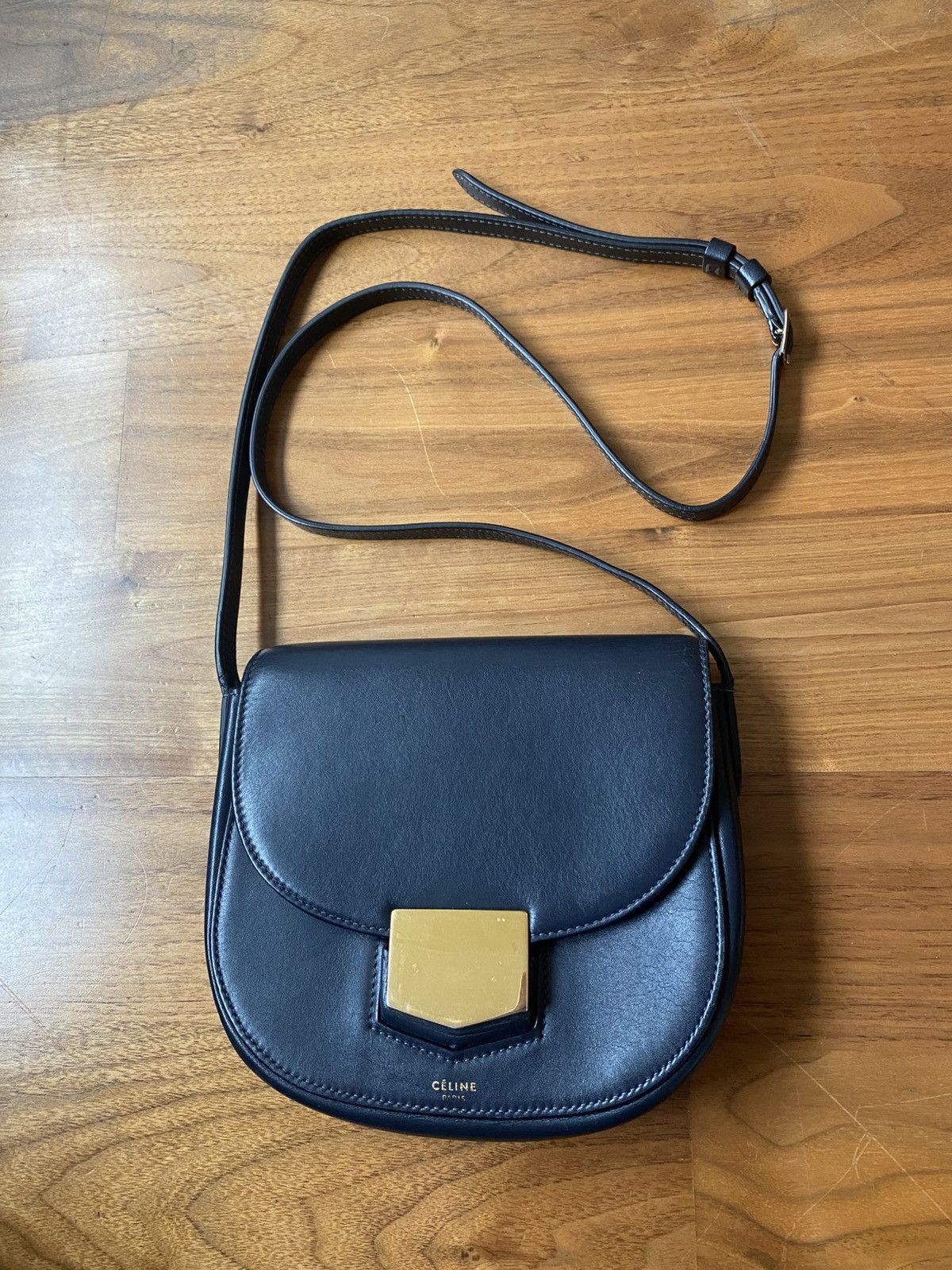 Celine Old Céline Trotteur Navy Cross-body Bag Size ONE SIZE - 3 Thumbnail