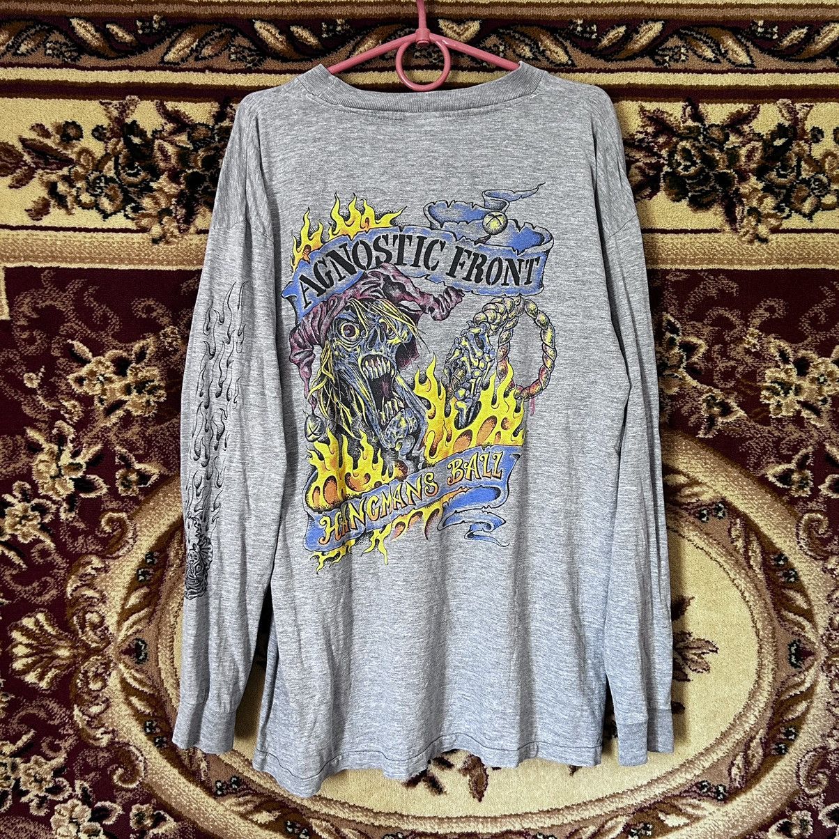 Band Tees 1992 Vintage Agnostic front Hangman’s Ball Tee Ls shirt Size US XL / EU 56 / 4 - 1 Thumbnail