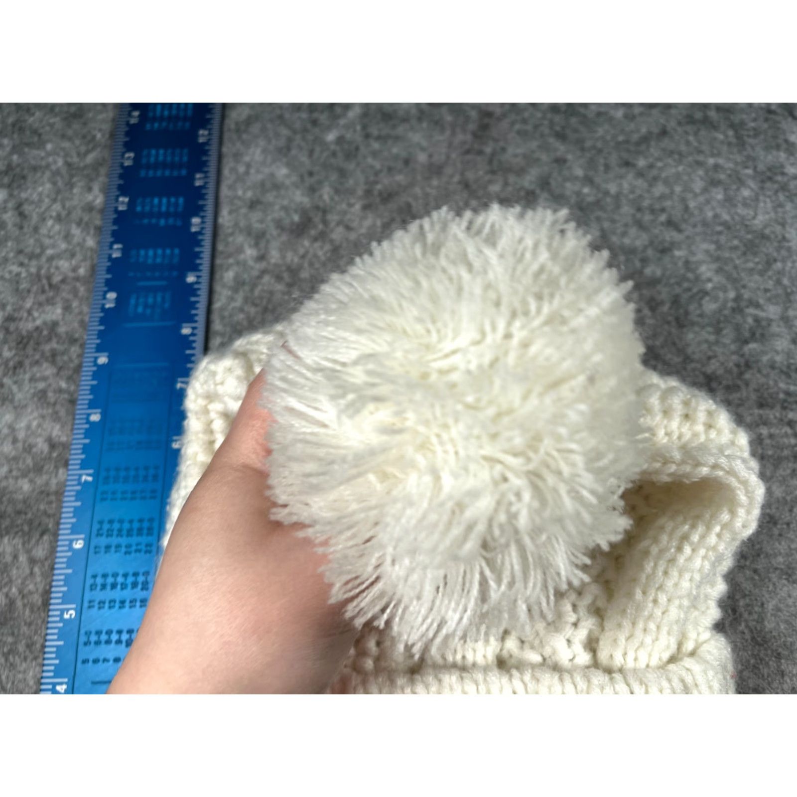 Vintage Unbranded Beanie One Size Adult White Knit 100% Acrylic Lhs International Toque Snow Pom Winter Fall Spring Summer Unisex Adults Hat/Cap Mens, Womens Size ONE SIZE - 4 Thumbnail