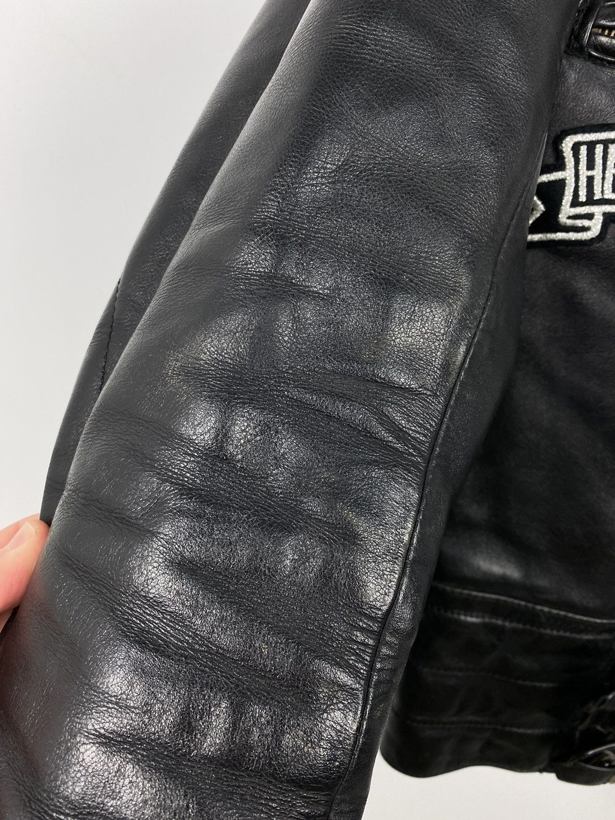 Vintage Vintage Harro Western Black Leather Jacket Motorcycle Y2K Size US L / EU 52-54 / 3 - 12 Thumbnail