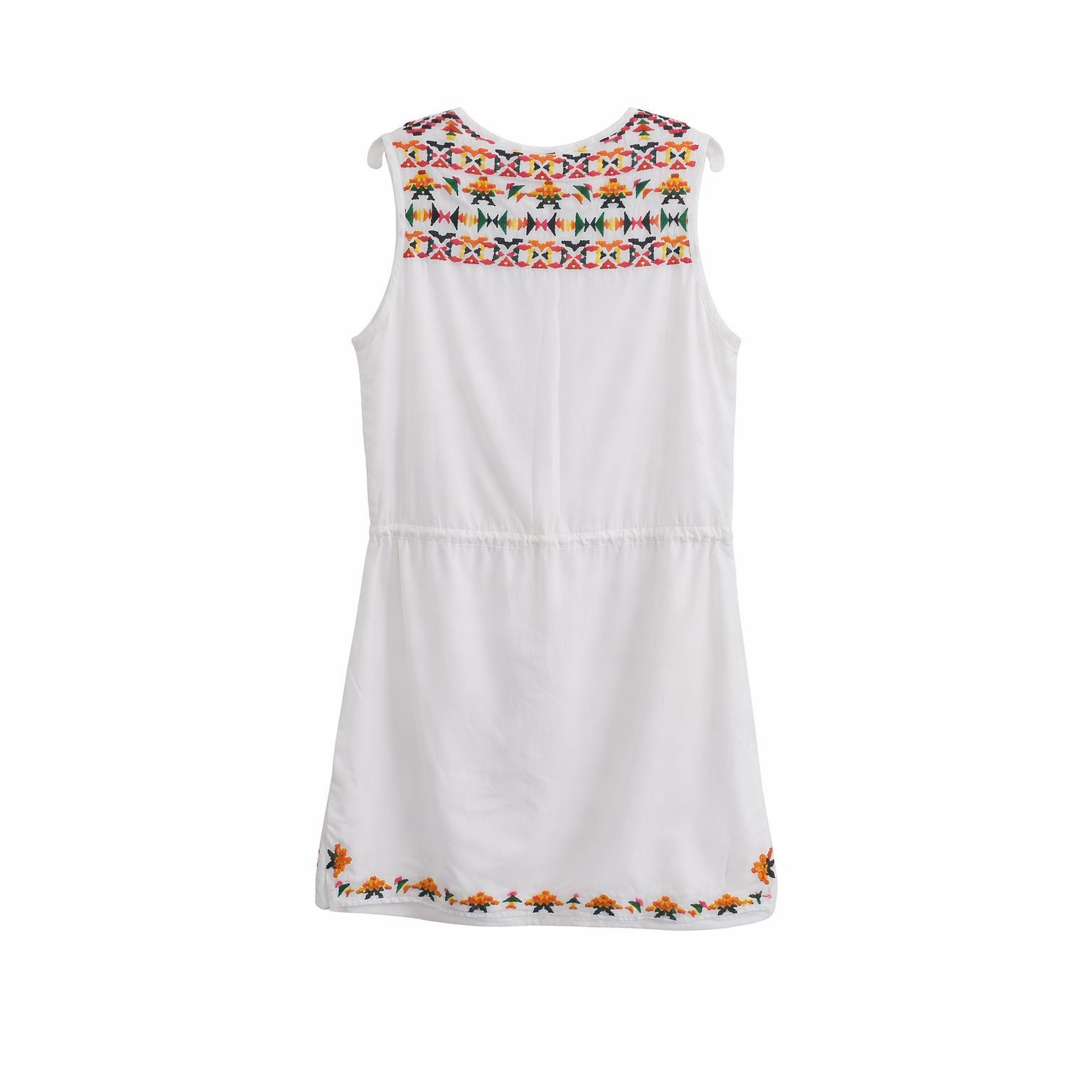 Other Sand & Spirit Boho Embroidered Mini Dress White Sundress L Size L / US 10 / IT 46 - 6 Thumbnail